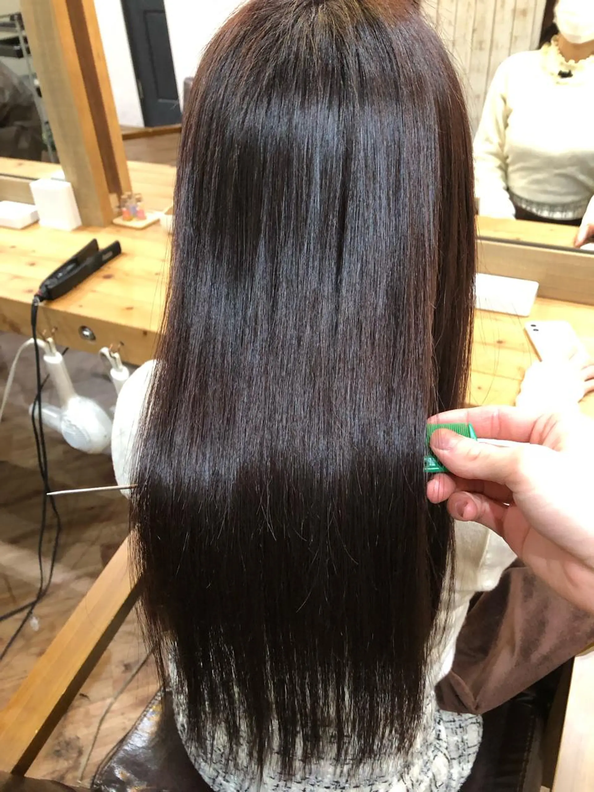 ロング パーマ カット ヘアカラー 縮毛矯正 トリートメント 縮毛矯正/髪質改善 予約はリクエストからのヘアスタイル