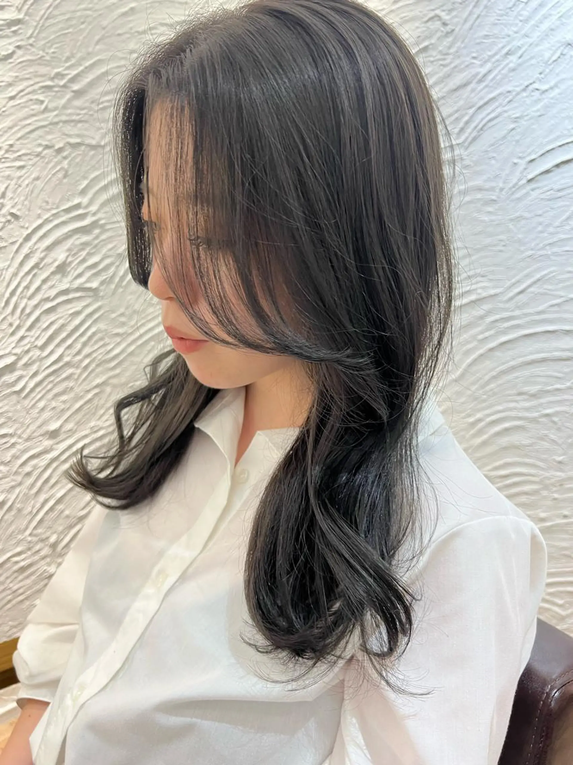 セミロング カラー 🥀韓国ヘア🥀 宮津真菜のヘアスタイル