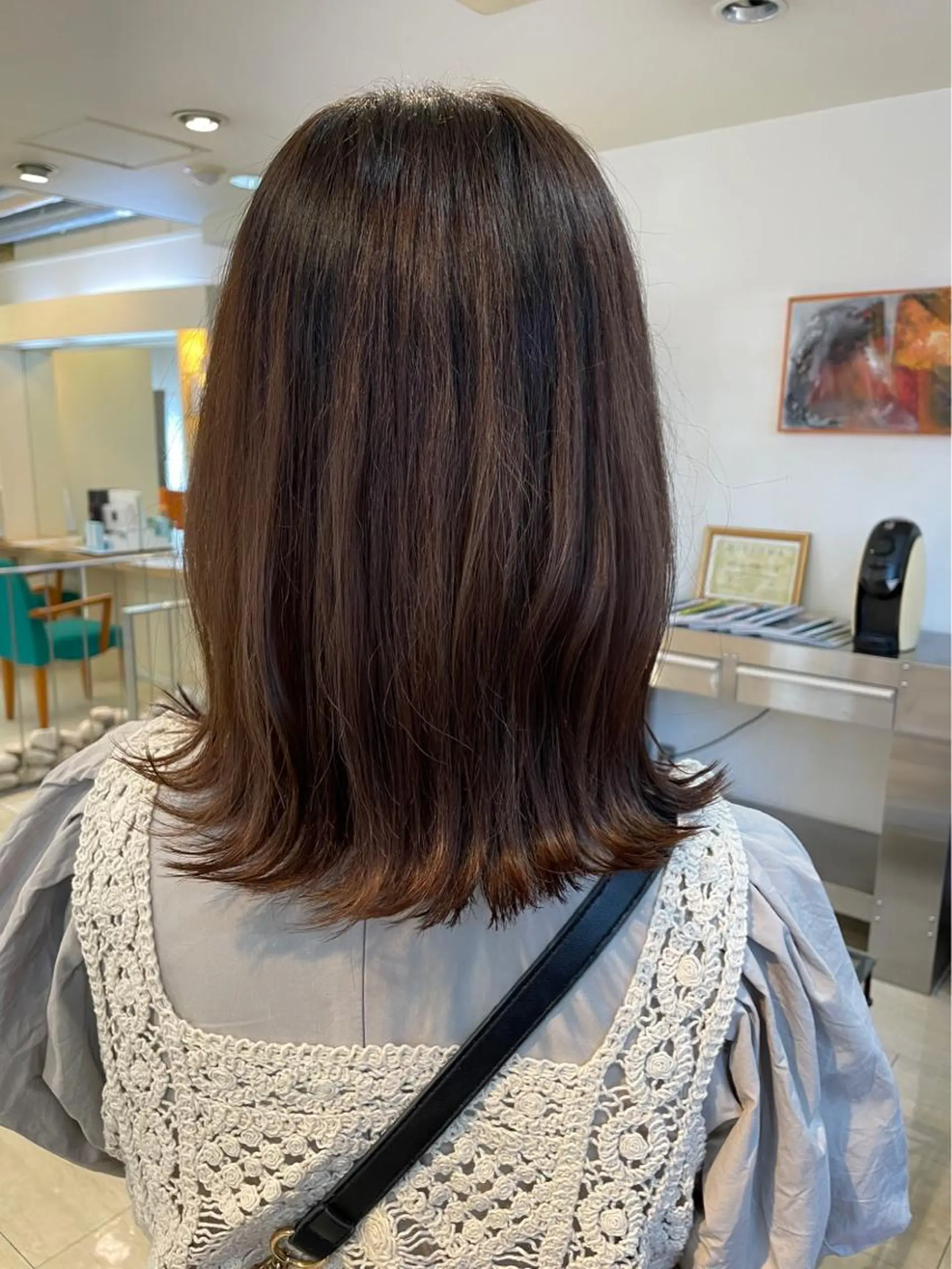 ミディアム 鶴﨑 美優亜のヘアスタイル