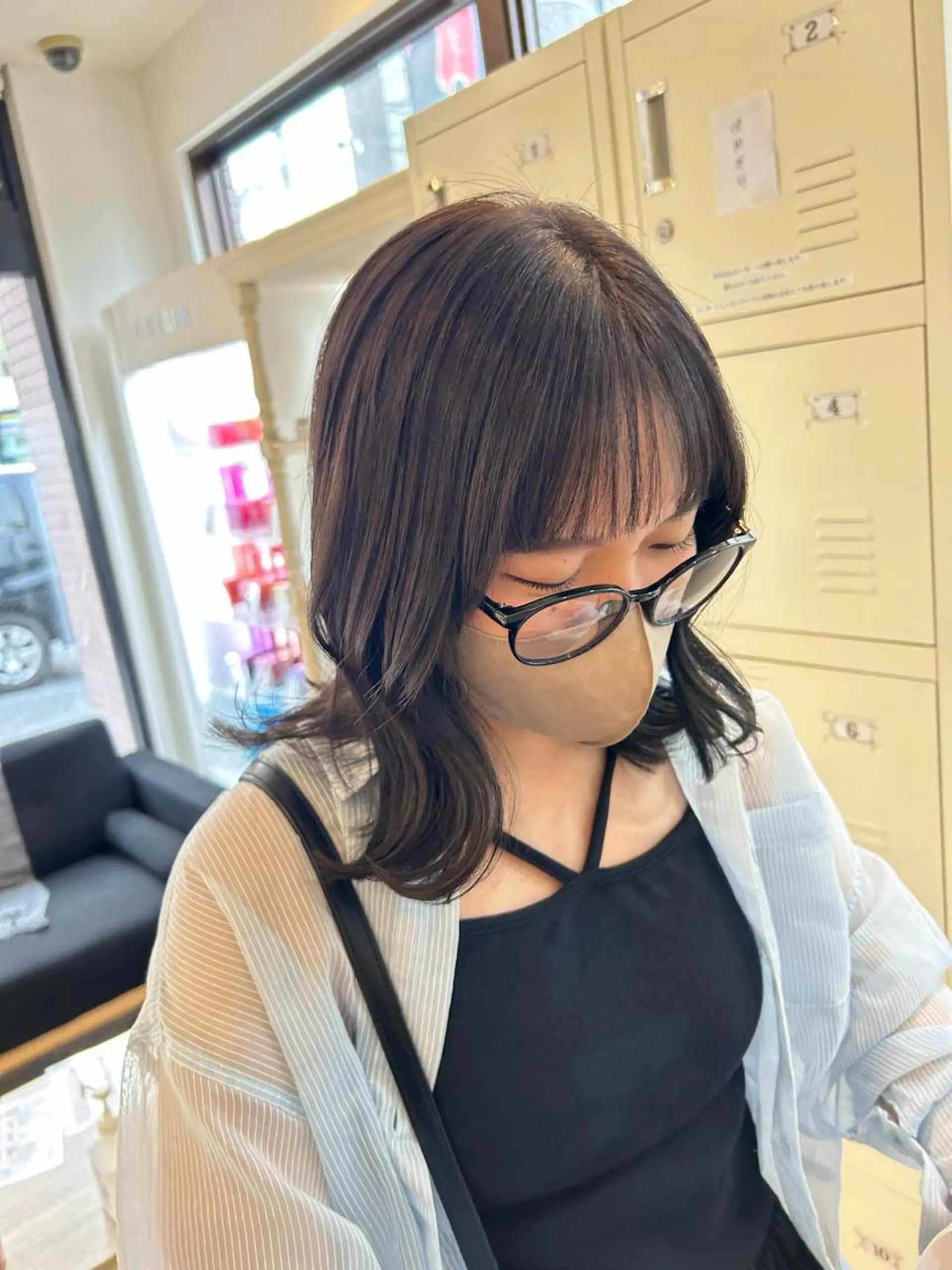 ミディアム カラー 透明感カラー くびれヘア 🫧顔周りカット 🫧樫村優香のヘアスタイル