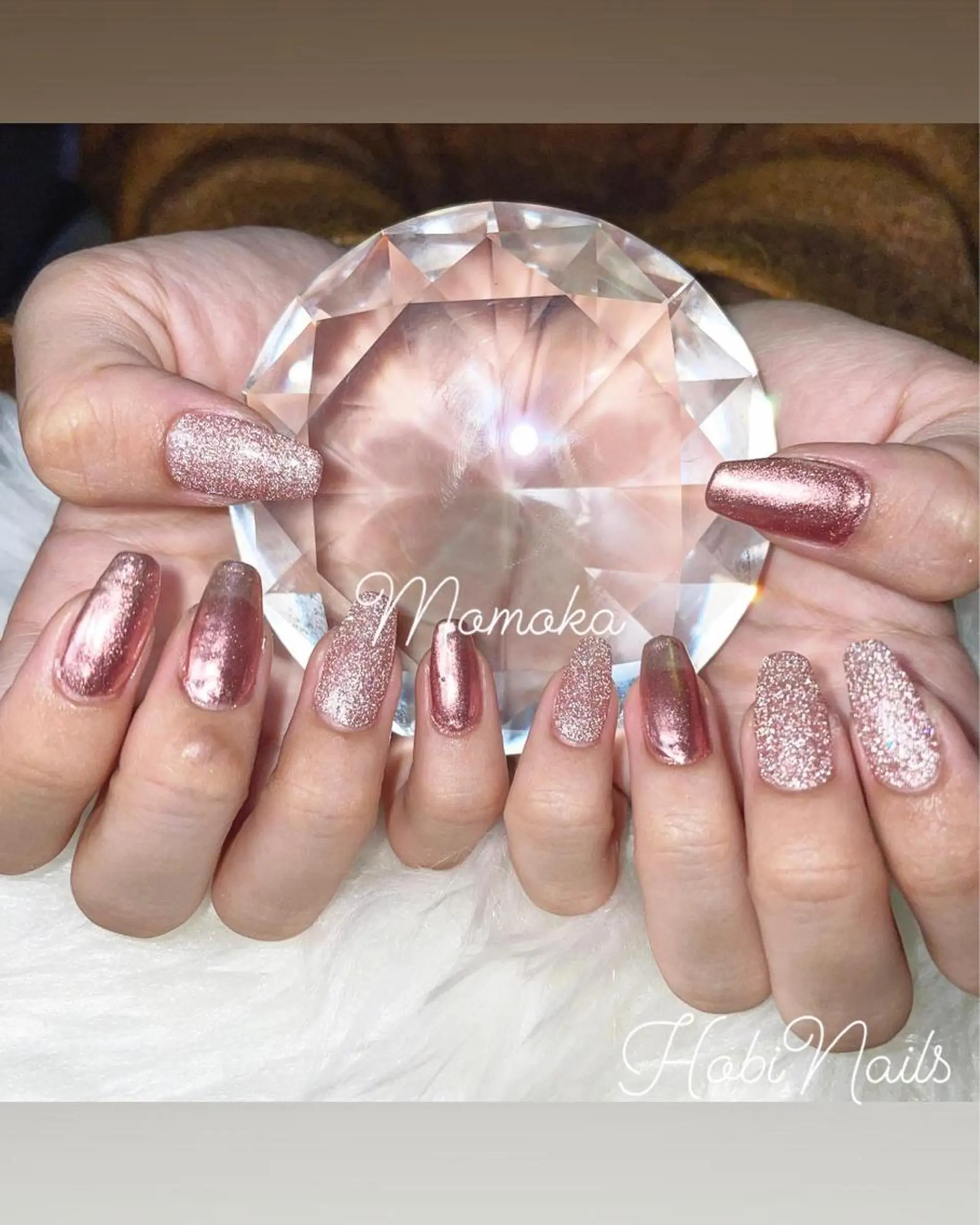 ネイル ミラーネイル ワンカラーネイル Momo nailsalonのネイルデザイン