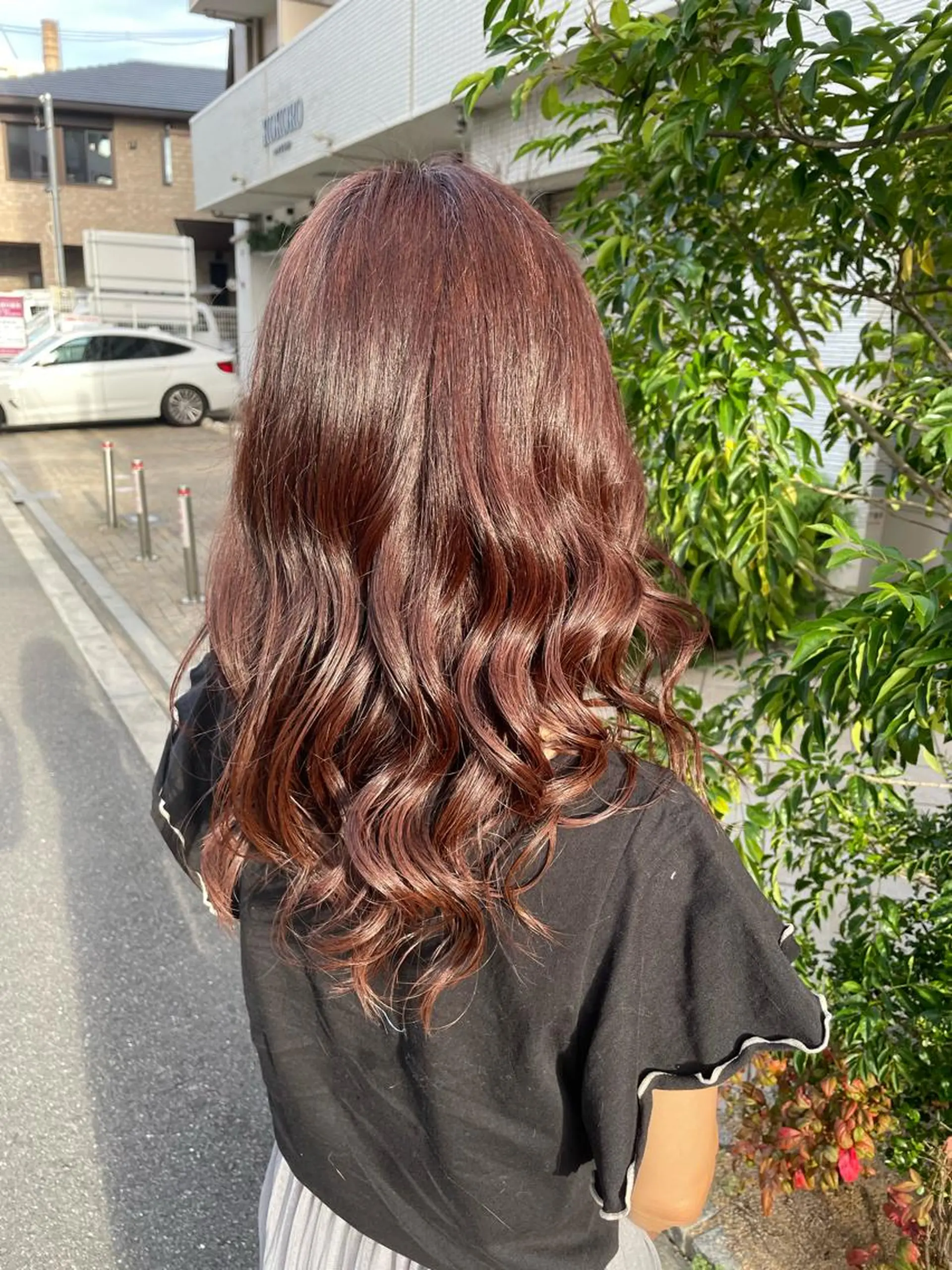 セミロング ピンクブラウン 亀川蓮 Agu hairのヘアスタイル