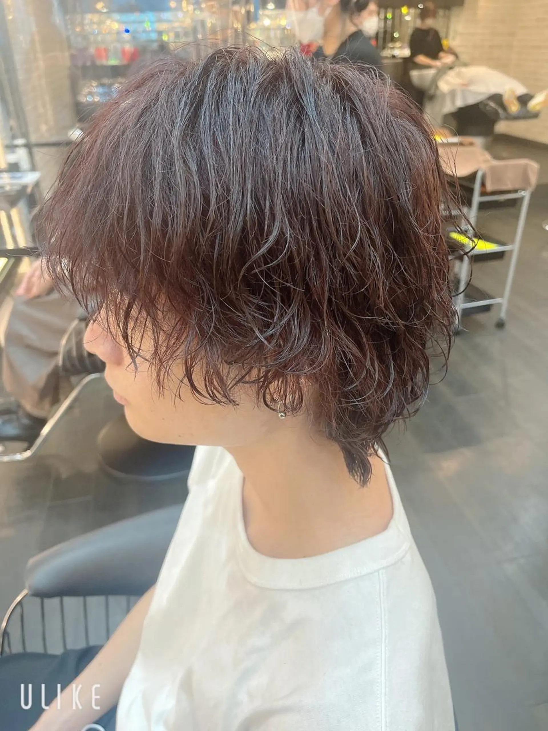 ショート カラー パーマ メンズ メンズパーマ レッドカラー スパイラルパーマ メンズパーマ特化/ メッシュ/薫/店長のヘアスタイル