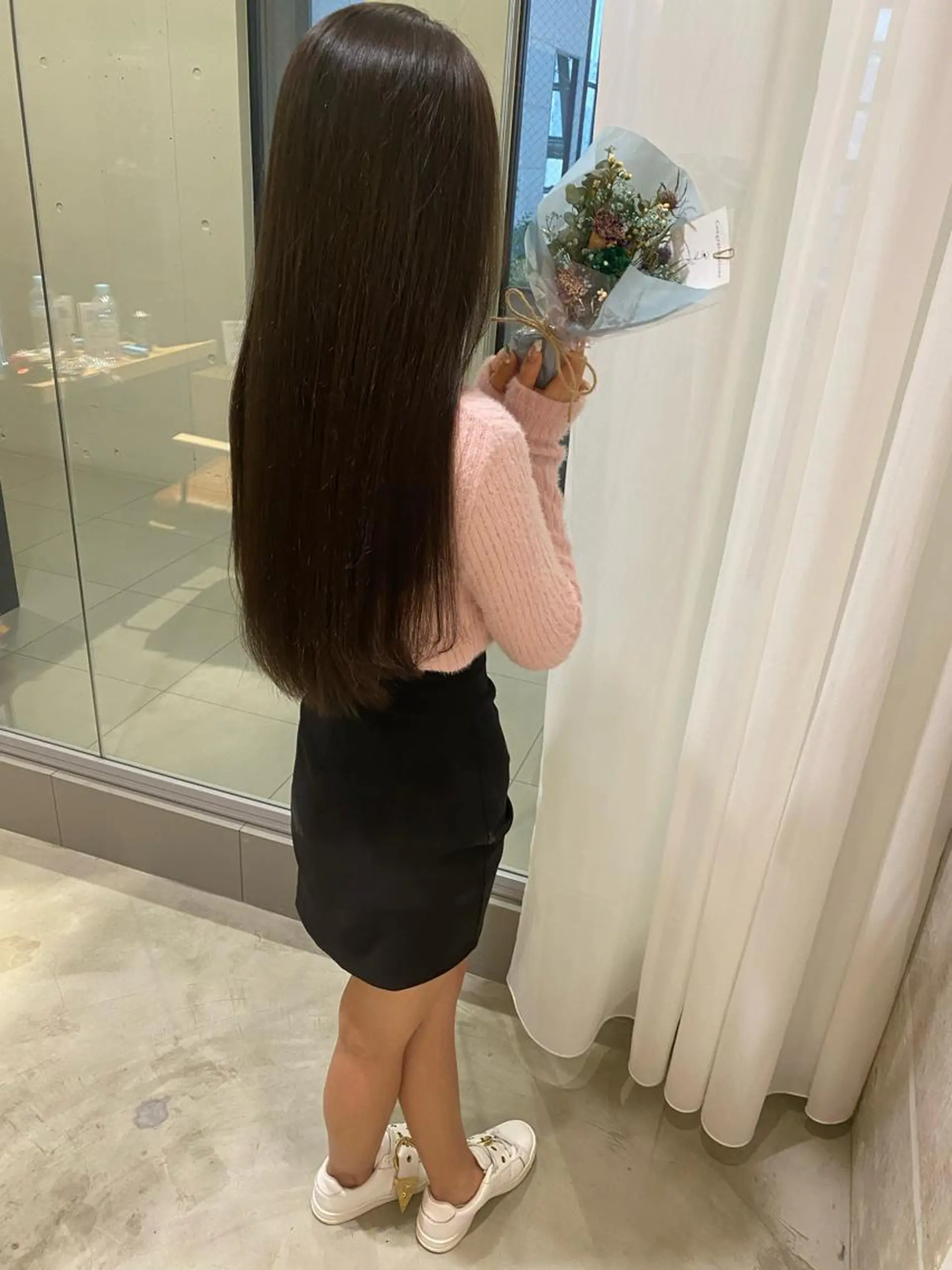 ロング パーマ ロング ストレートパーマ カット 縮毛矯正 トリートメント 田中 アキオのヘアスタイル