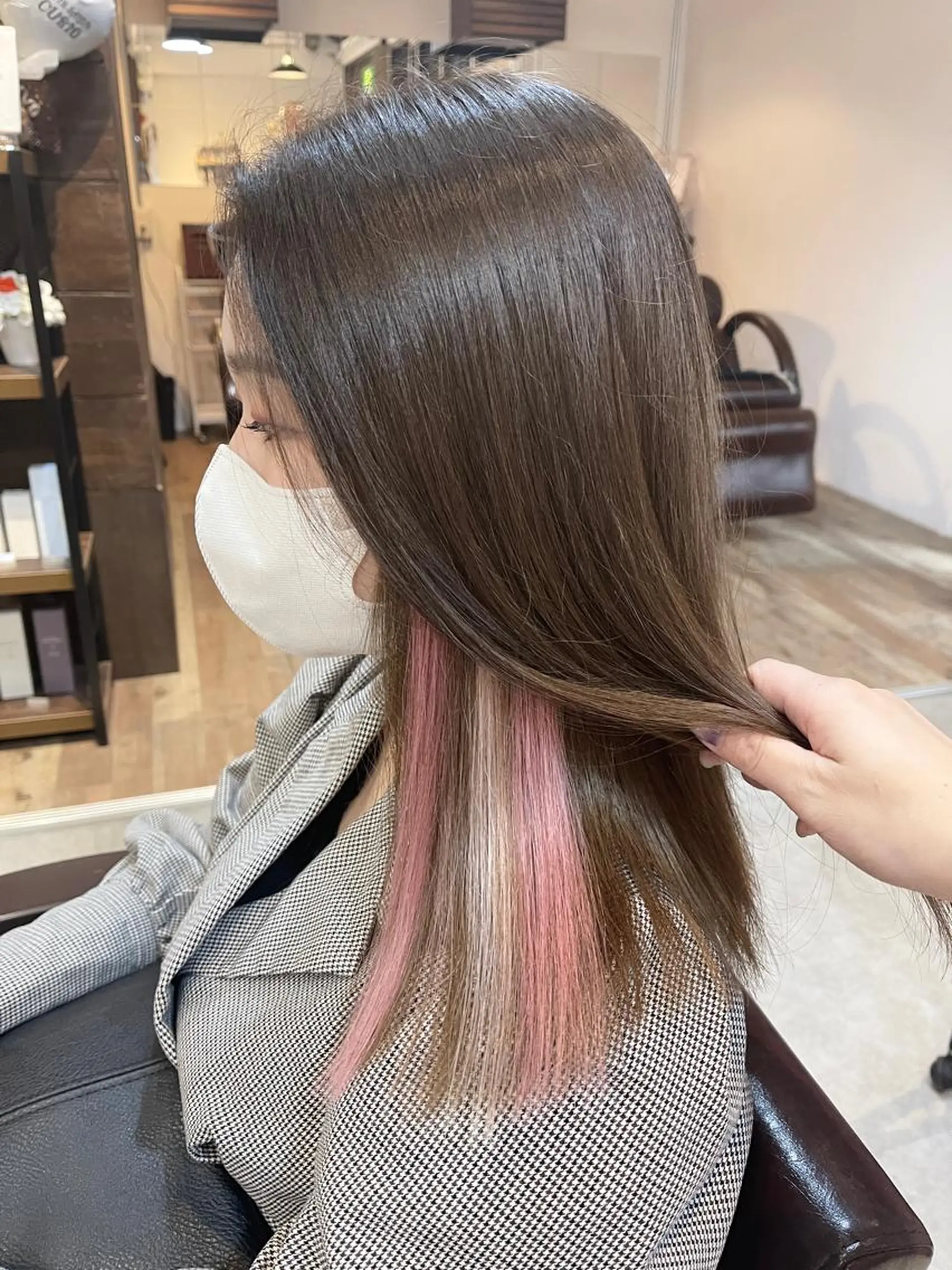 ミディアム カラー 髪質改善で 憧れの潤艶美髪にのヘアスタイル