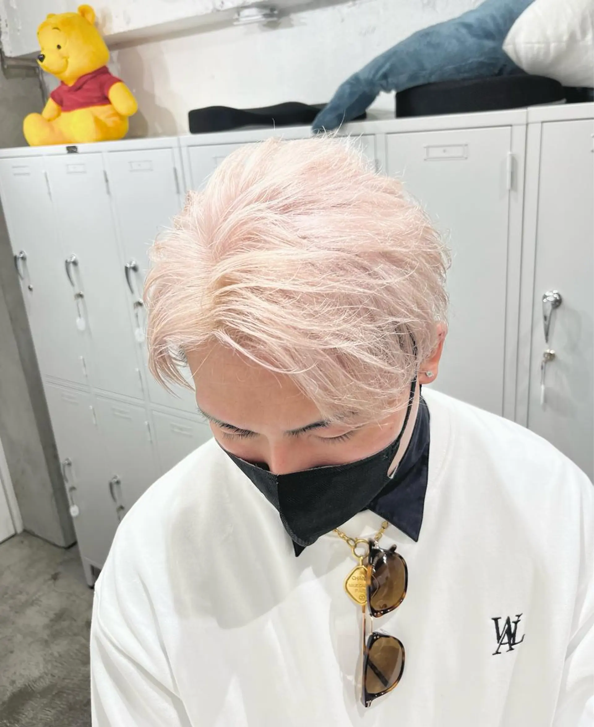 カラー メンズ 渋谷🎨ハイトーン× エクステ🎨レンのヘアスタイル