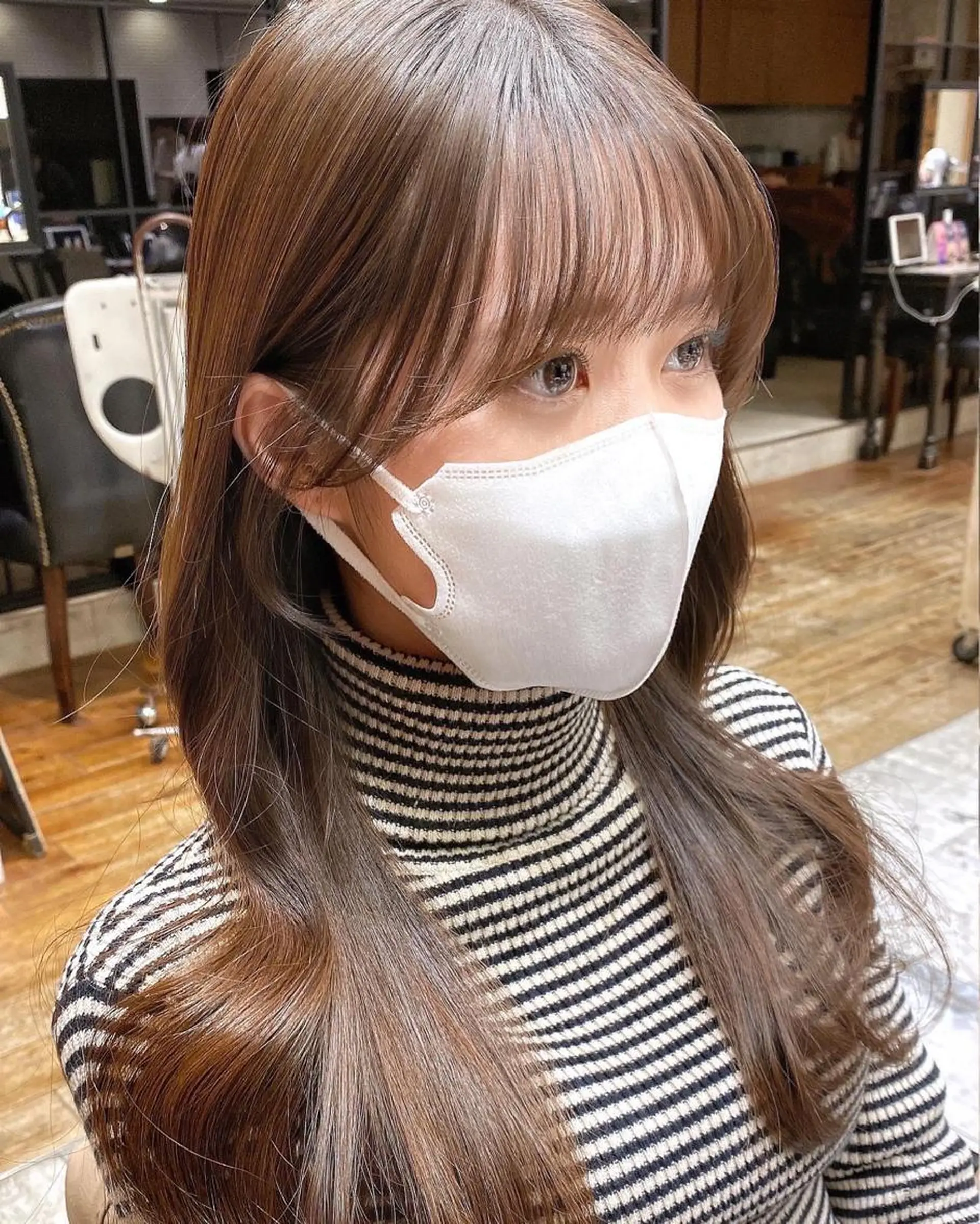 ロング カラー 顔まわりカット🌟 くびれヘア/寺門遥輝のヘアスタイル