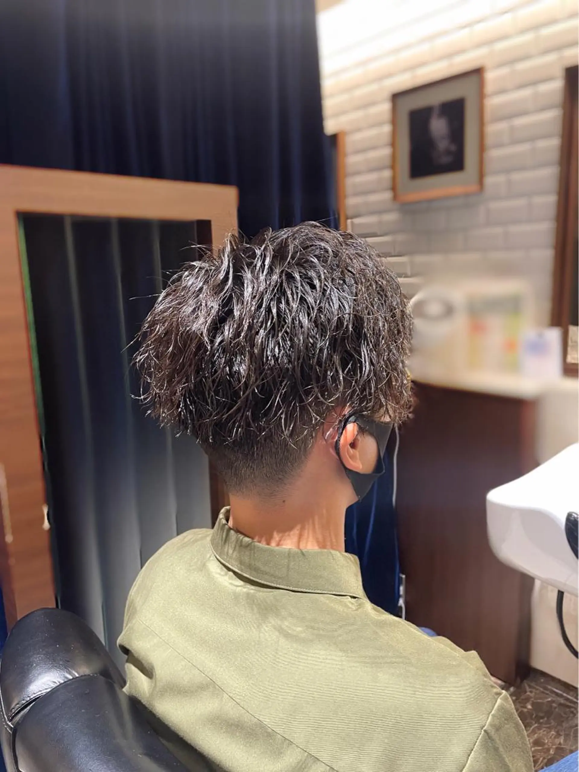 ミディアム パーマ カット パーマ 岡崎 隆晟のヘアスタイル