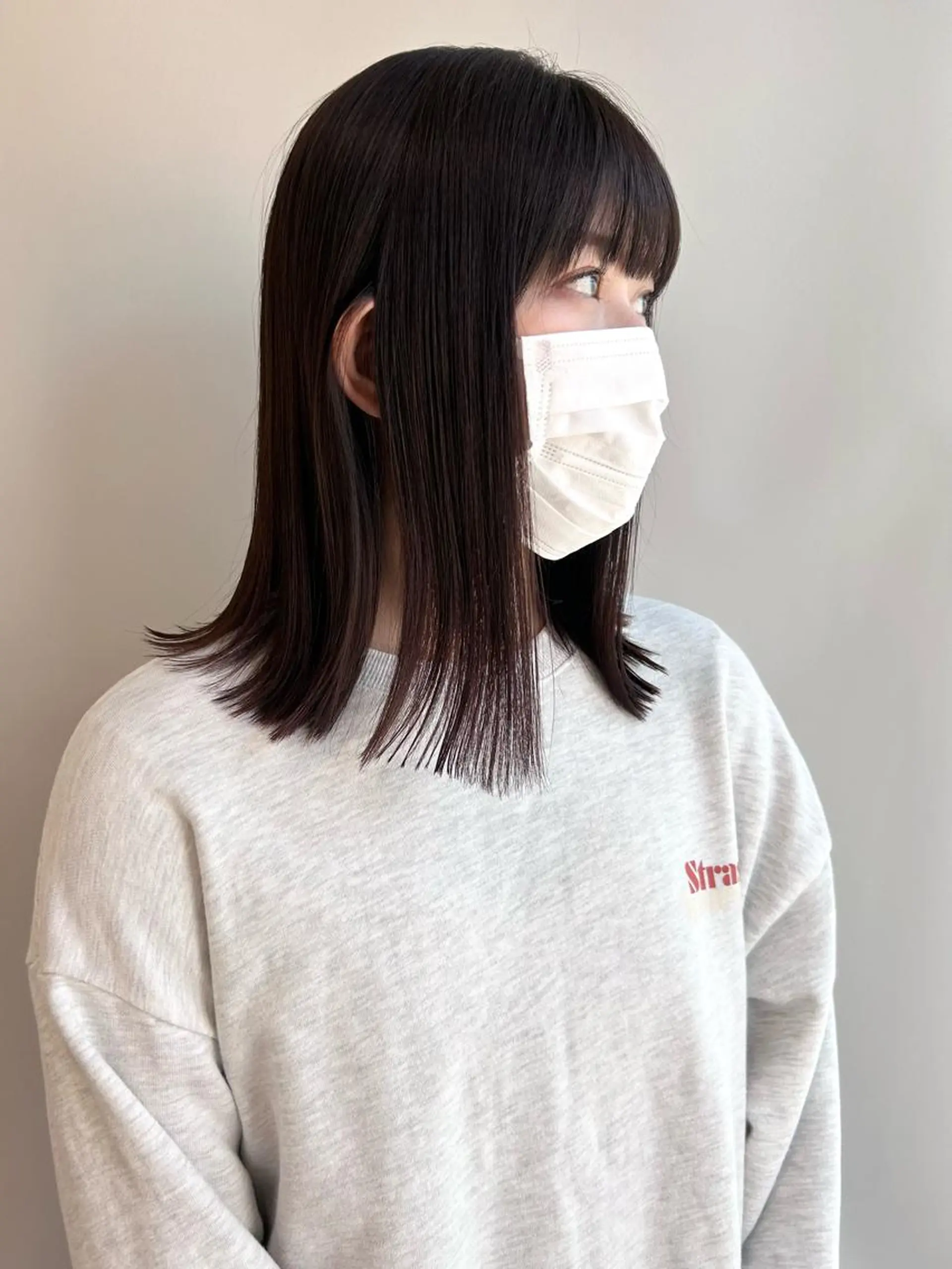 セミロング カラー カット ヘアカラー トリートメント 山口 莉奈のヘアスタイル