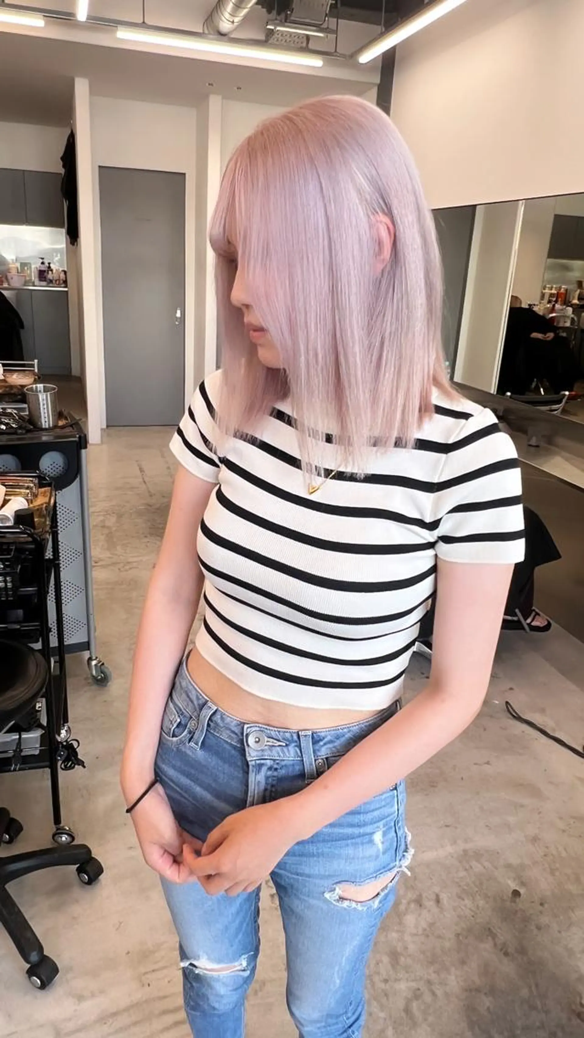 カラー セミロング ヘアカラー ニュアンスカラー🫧 🎀森伶奈/髪質改善のヘアスタイル