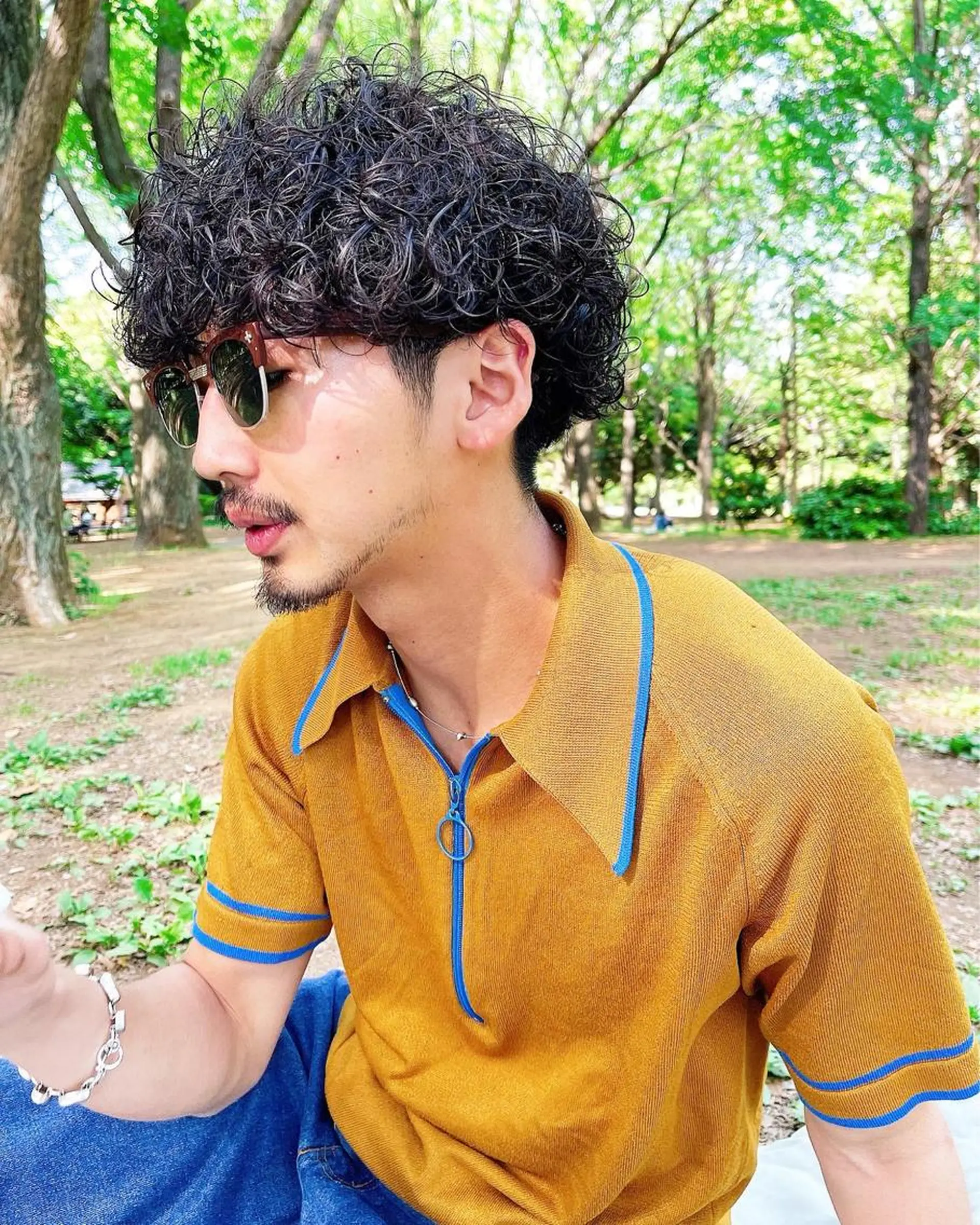 ショート パーマ メンズ マッシュ メンズパーマ カット ヘアカラー パーマ 縮毛矯正 トリートメント メンズパーマ タカキリョウのヘアスタイル