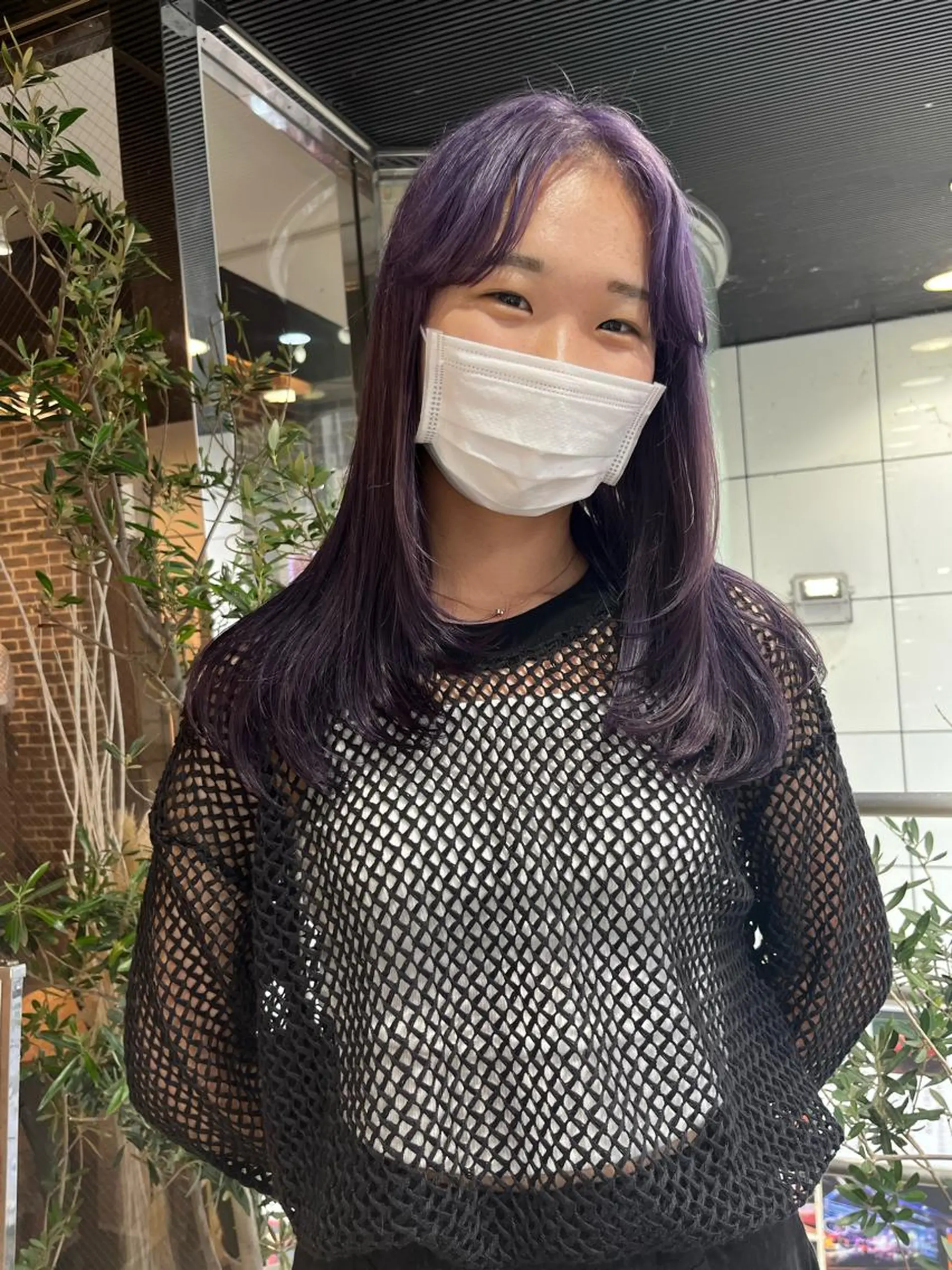 セミロング カラー ブリーチ ケアブリーチ ダブルカラー イヤリングカラー ハイトーンカラー 💖デザインカラー/ タダ ハナカ💖のヘアスタイル