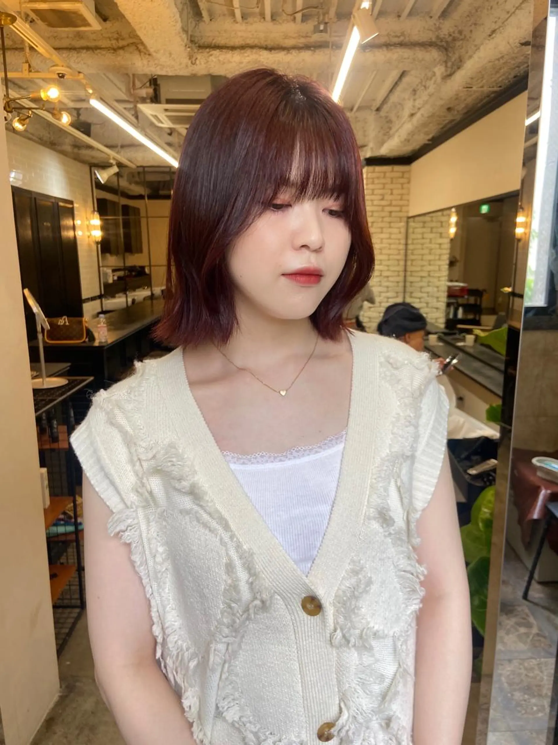 ミディアム ヘアカラー トリートメント ヘアセット 地毛風艶カラー🌿 喜多夏海のヘアスタイル