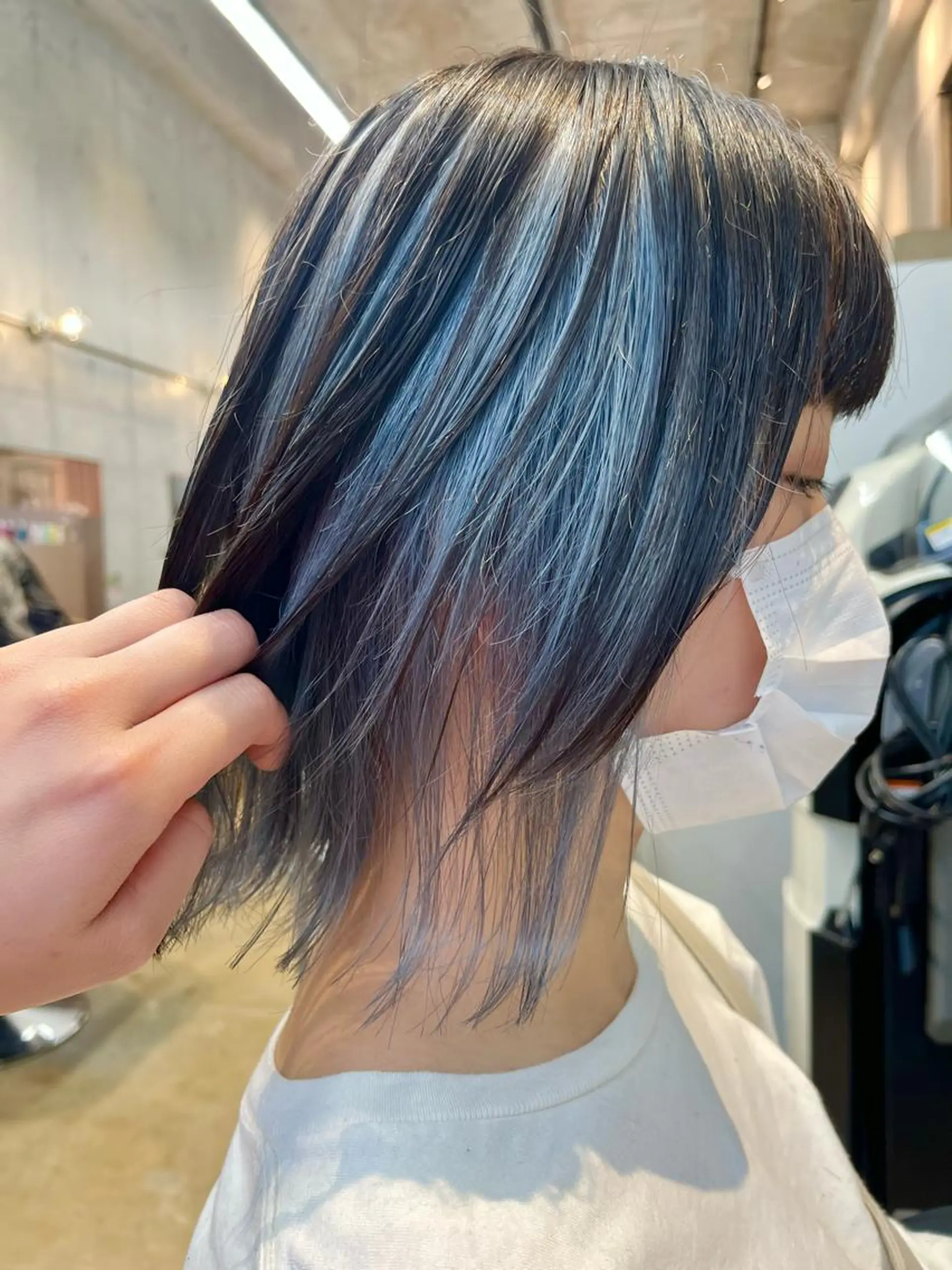 ミディアム カラー カコ/レイヤーカット ヘアアレンジのヘアスタイル