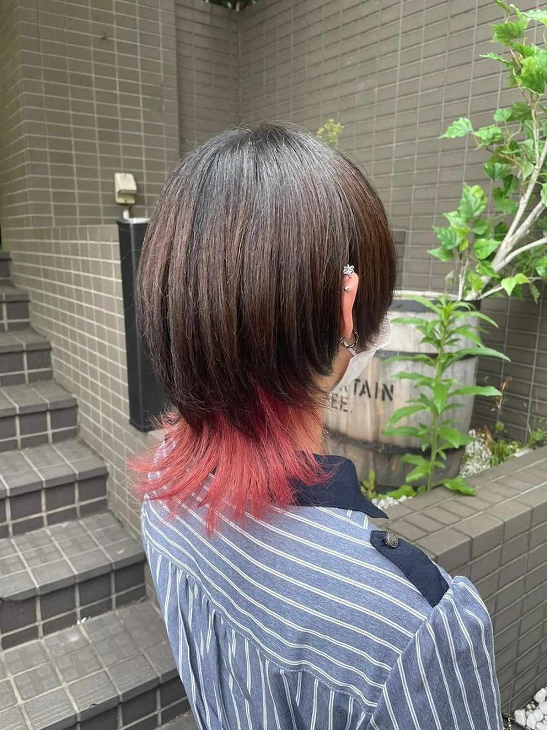 ショート カラー ヘアアレンジ アイブロウ ピンクカラー 眉カラー ウルフカット 🧶ブリーチカラー TERU🧶のヘアスタイル
