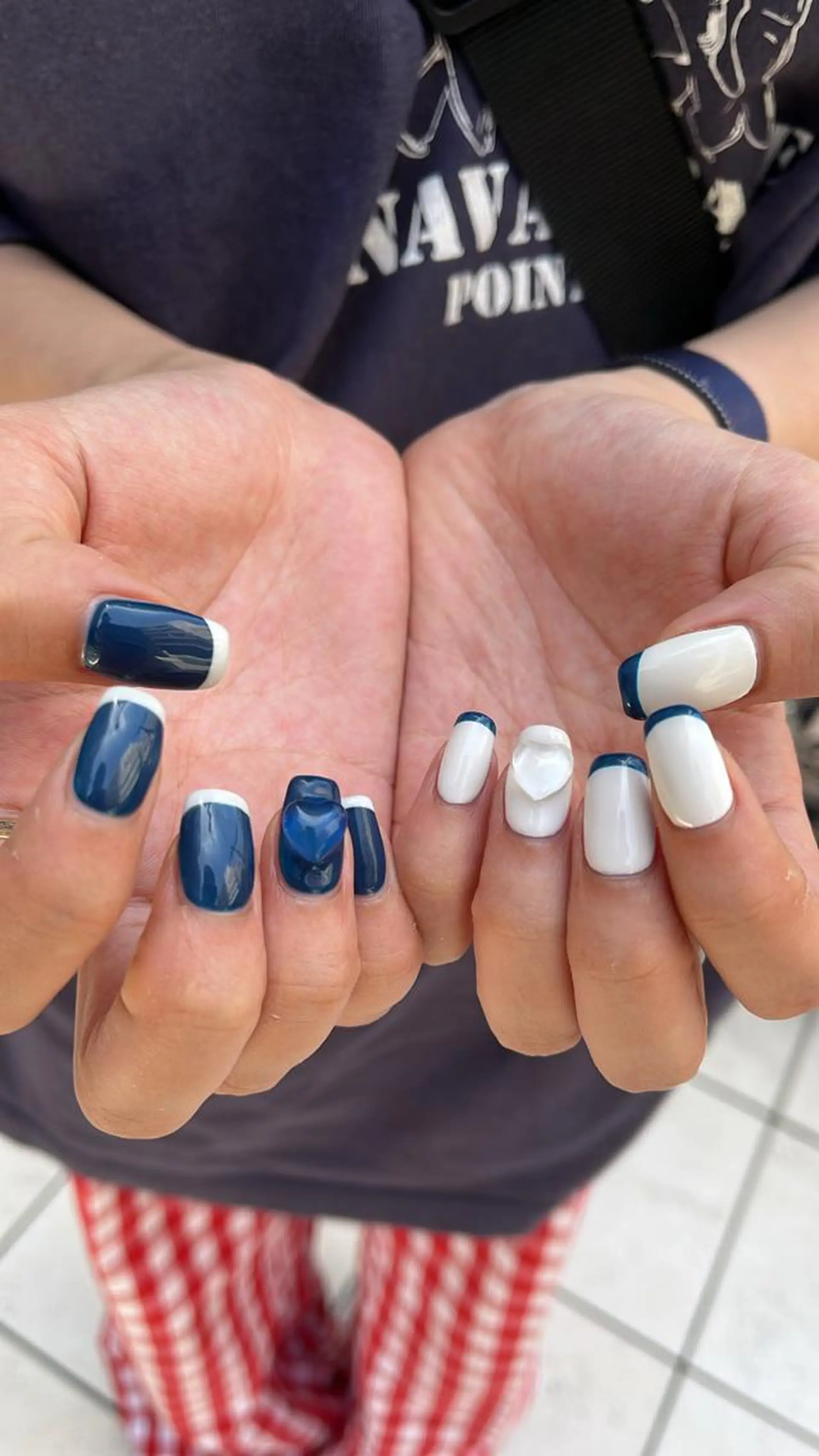 ネイル カジュアル フレンチネイル ハンドネイル 梶山 美月のネイルデザイン