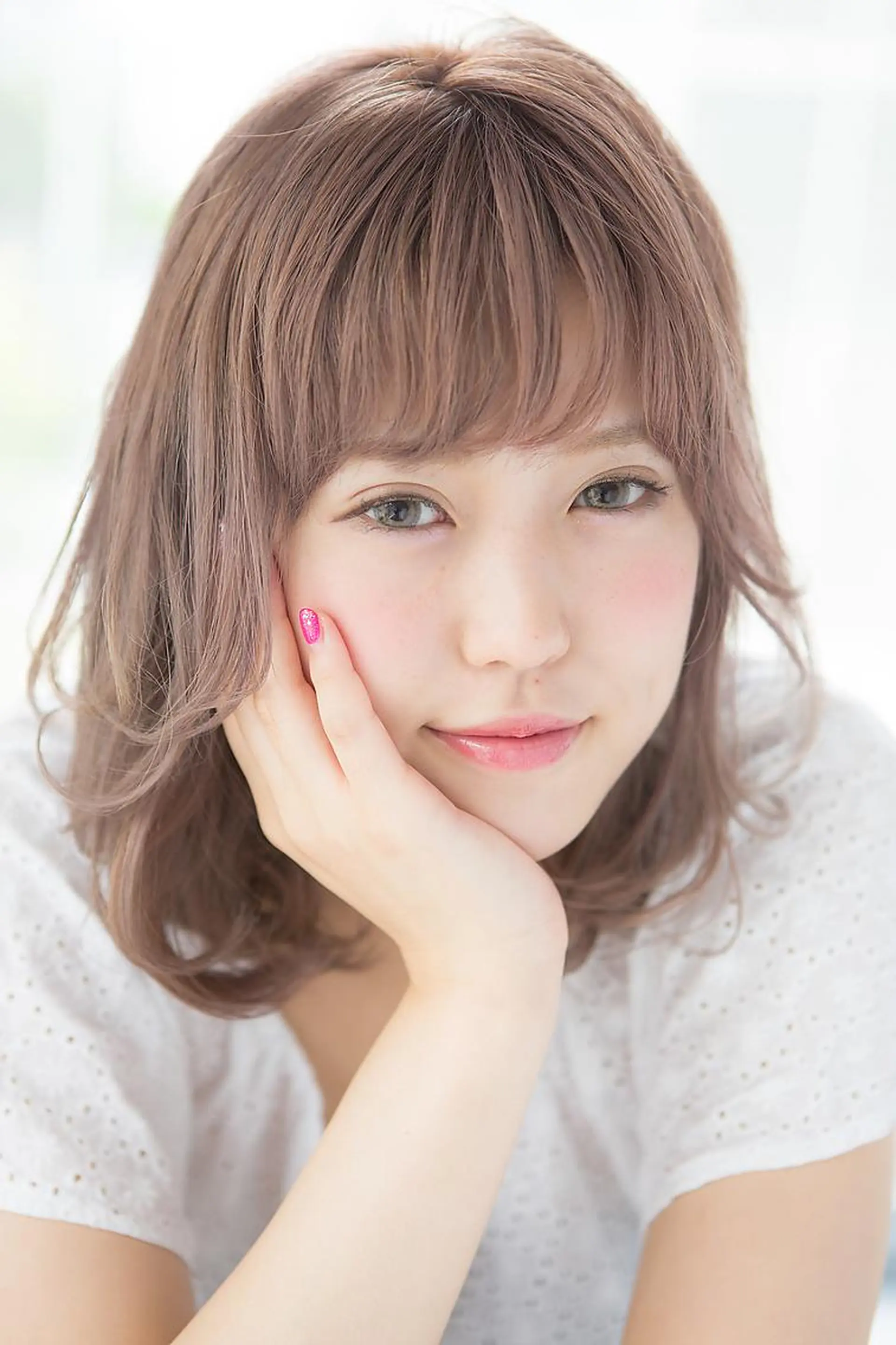 ミディアム カット パーマ 鶴田 連のヘアスタイル