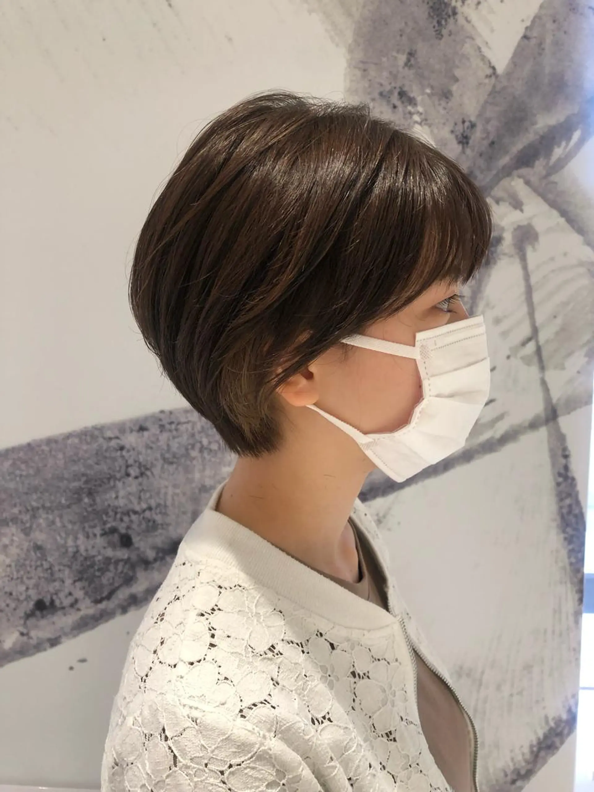 ショート カラー ベージュカラー 古屋 花織のヘアスタイル