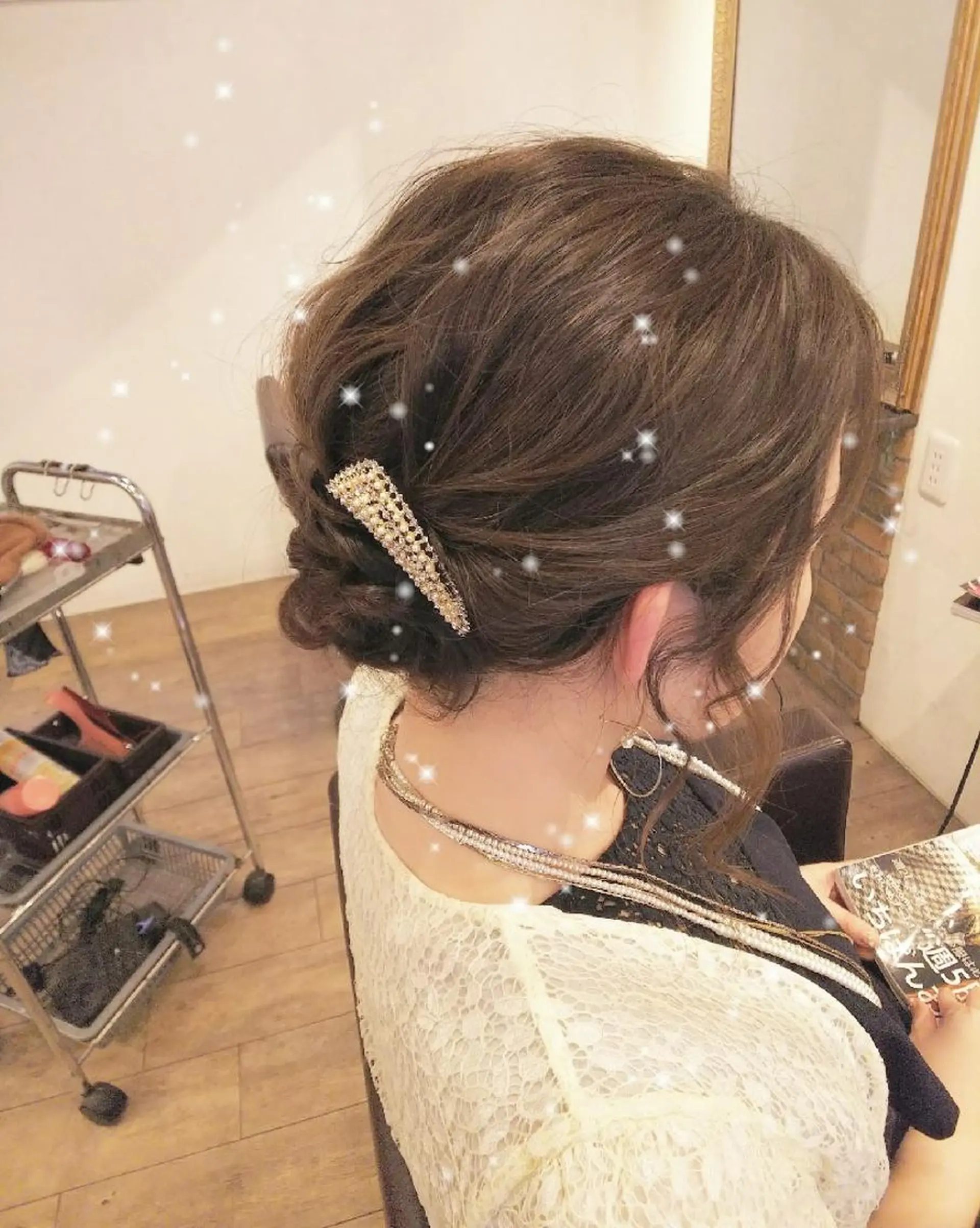 ヘアアレンジ セミロング RU RIのヘアスタイル