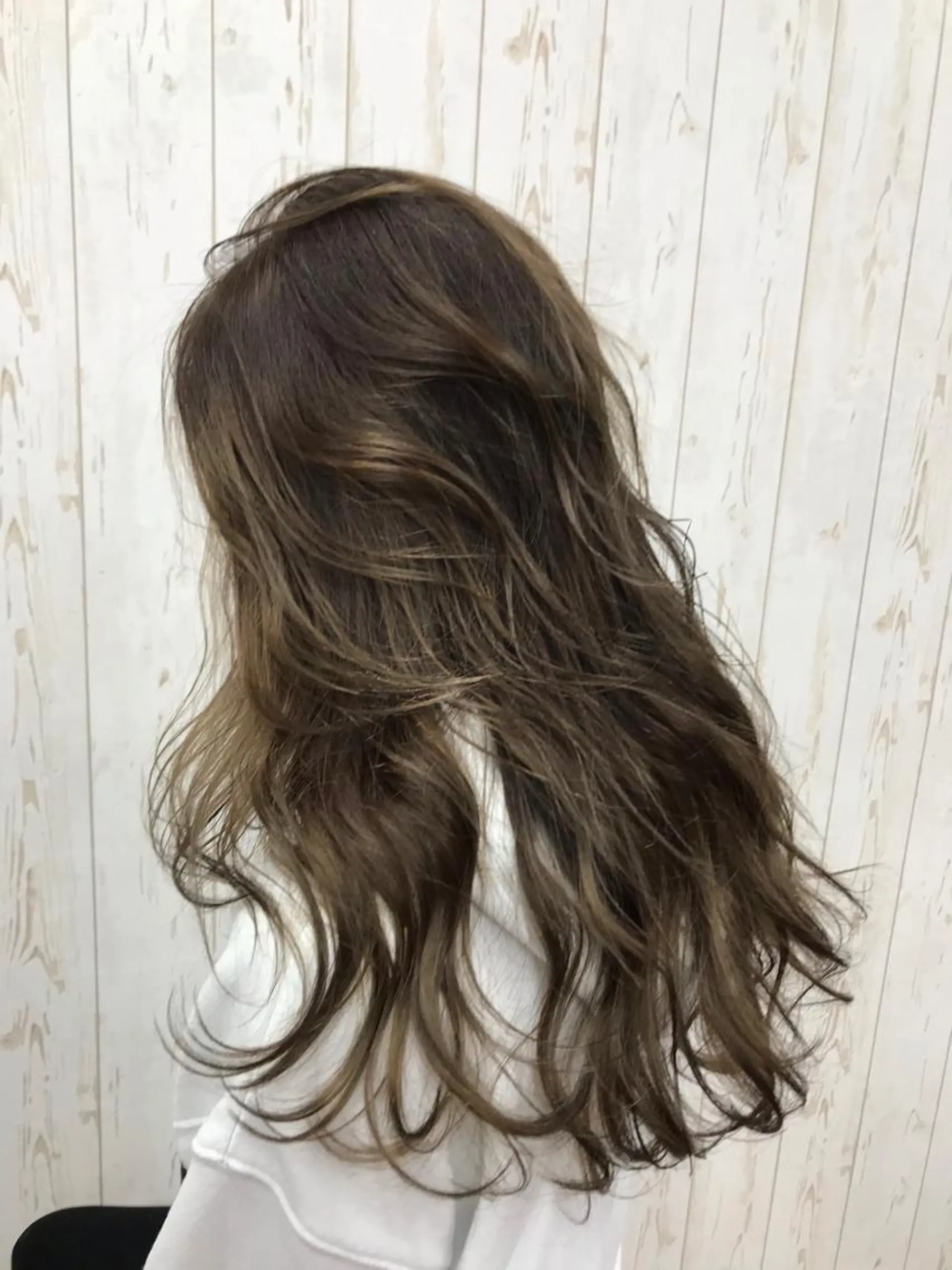 ロング カラー ヘアアレンジ バレイヤージュ グレージュ ハイライトカラー ハイライト レイヤーカット AN'TIA小作代表 ⭐︎kazuma⭐︎のヘアスタイル