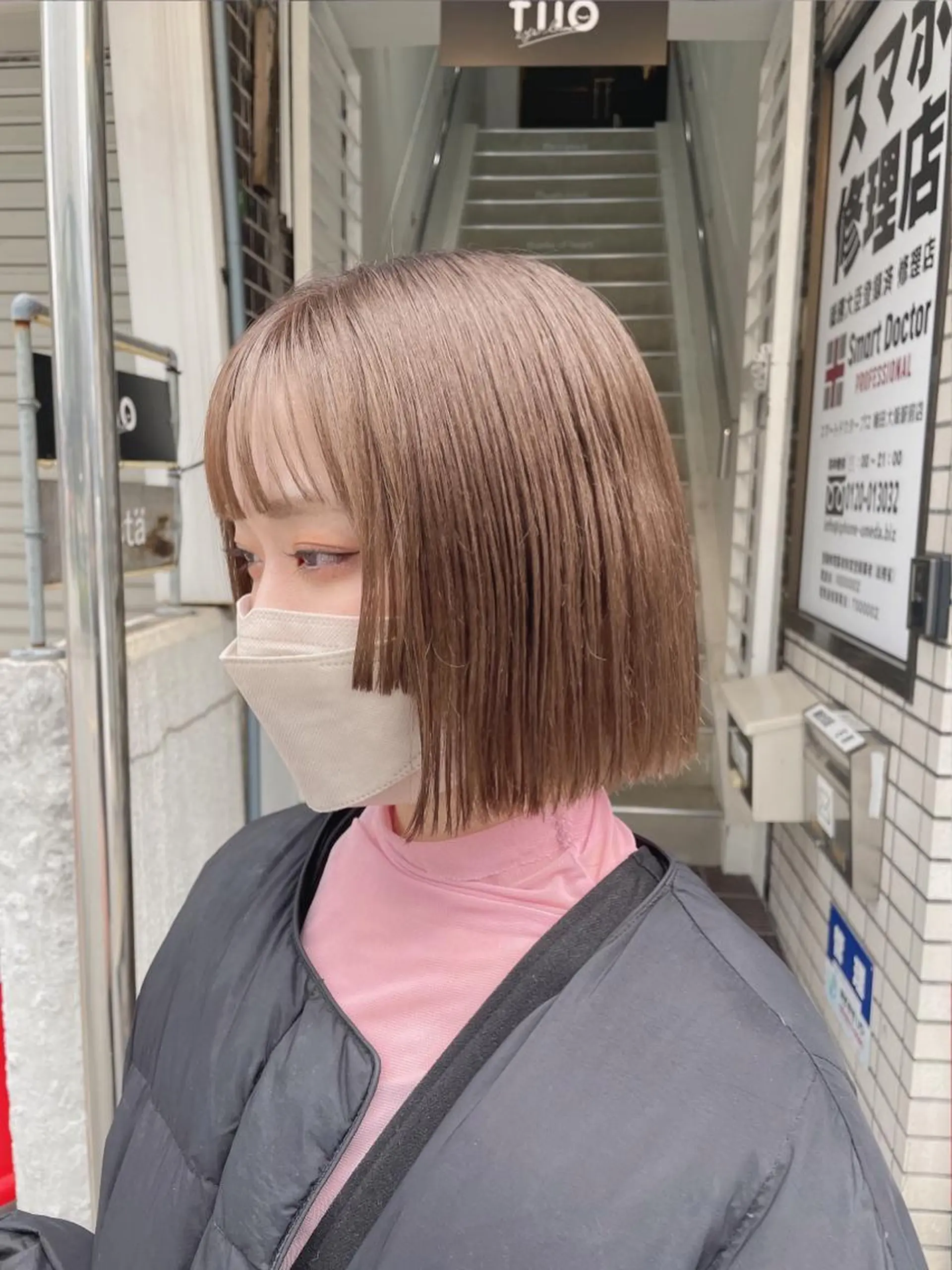 ショート カラー 梅田美容室 山崎海波のヘアスタイル