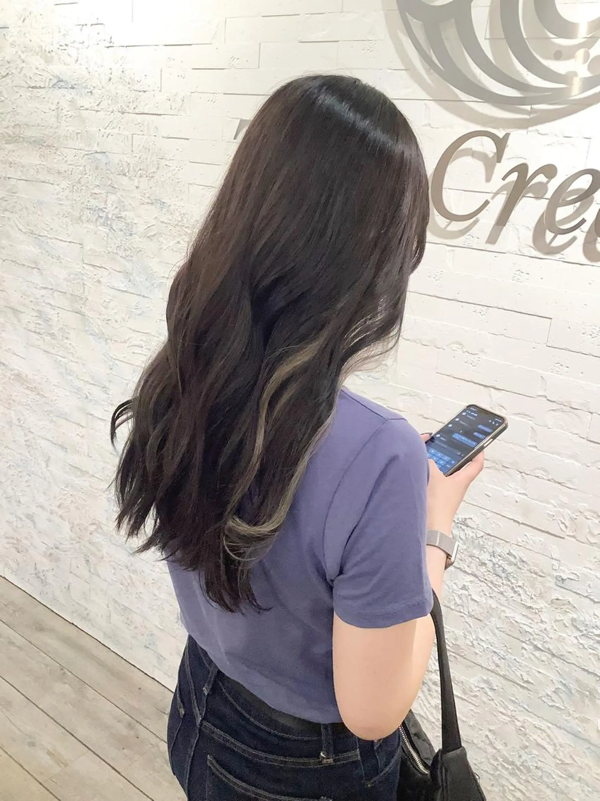 ミディアム カラー パーマ ヘアアレンジ 🫧艶髪矯正🫧/ ハイトーン✨/矢澤のヘアスタイル
