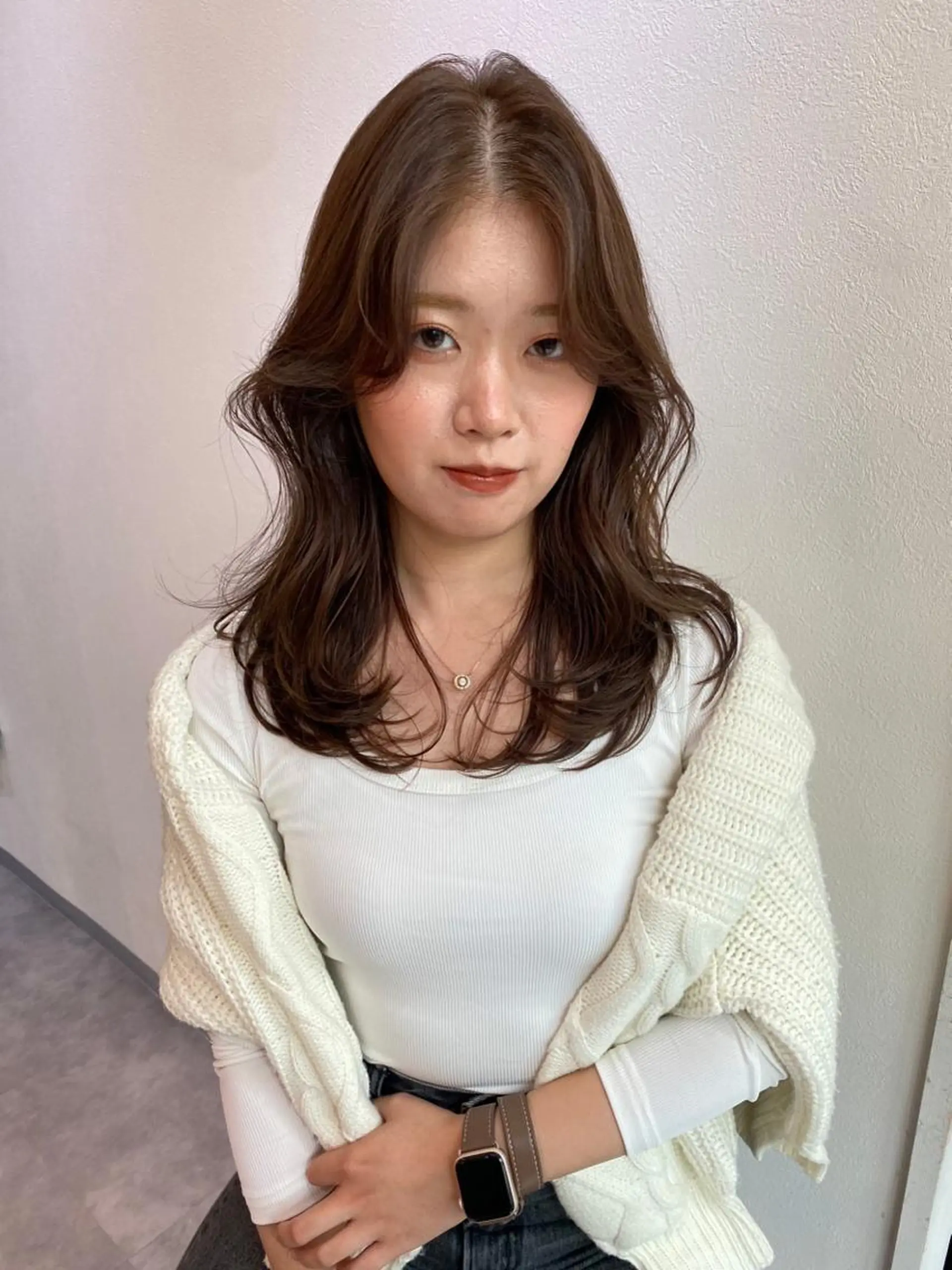 セミロング 岸本 理希のヘアスタイル