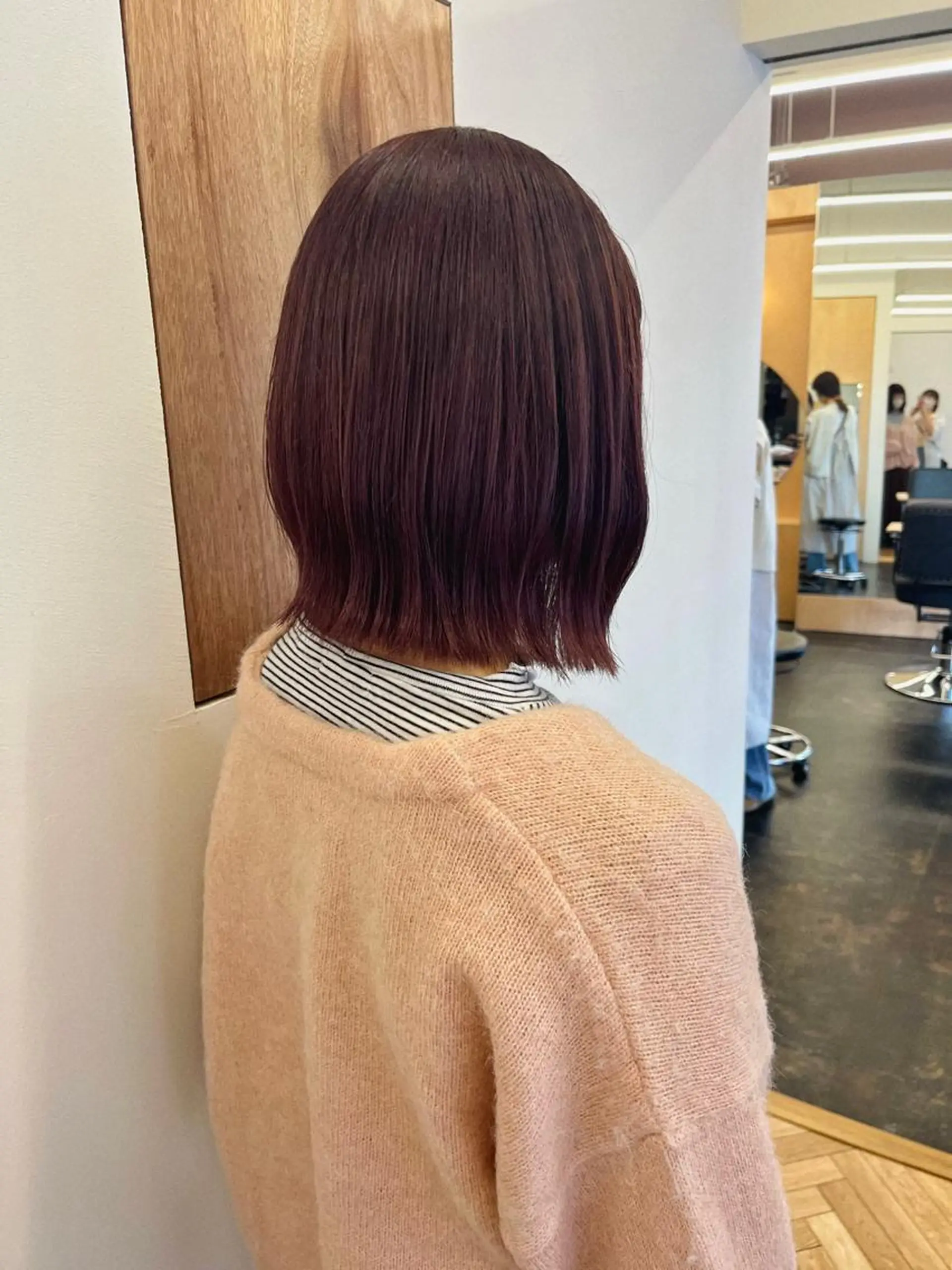 ミディアム パープルカラー ヘアカラー 西山 紗耶香🪽 透明感カラー/ボブのヘアスタイル