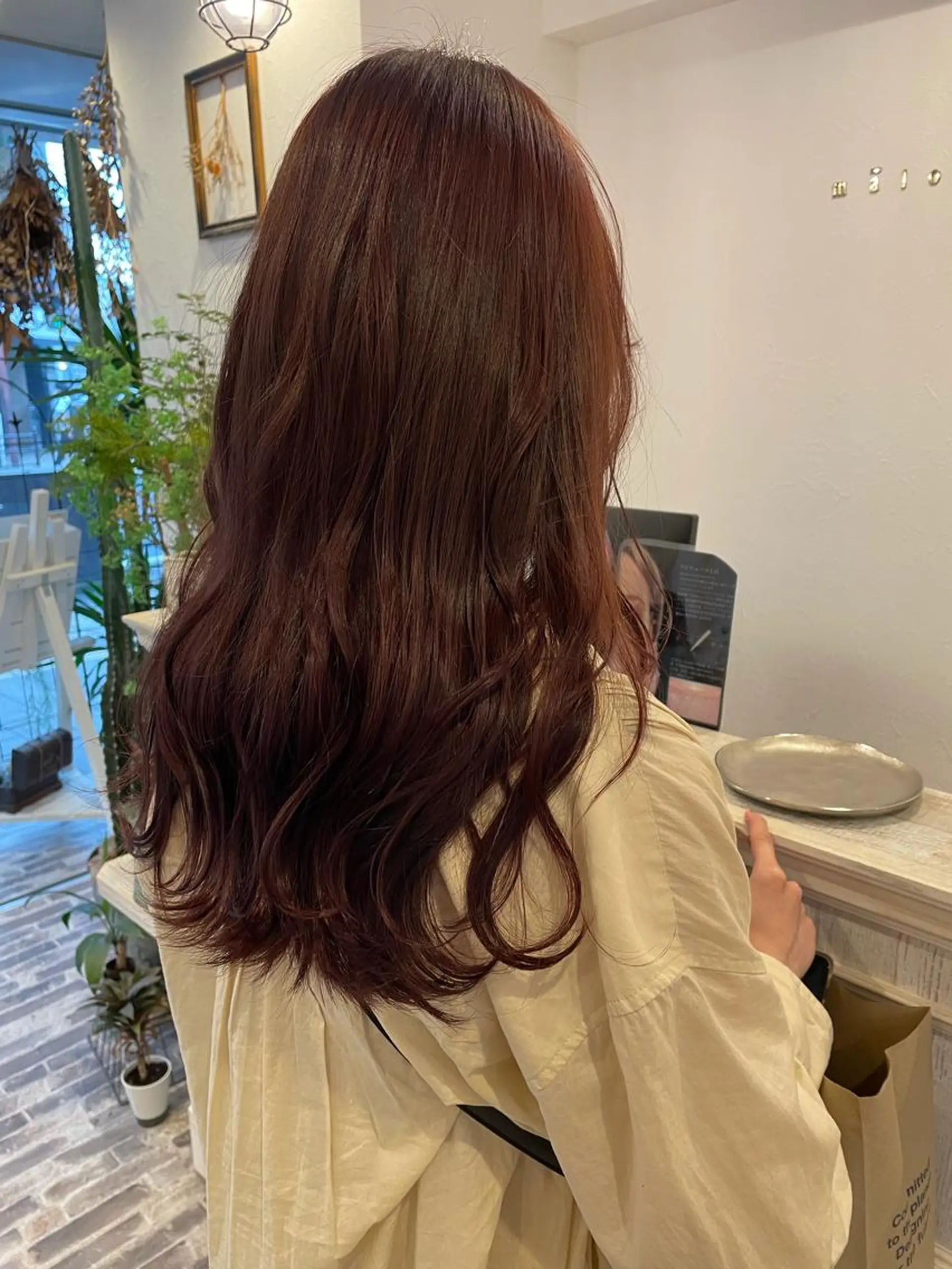 ロング カラー ボルドーカラー ヘアカラー トリートメント m ā l o.🌷 サカモトマイコのヘアスタイル