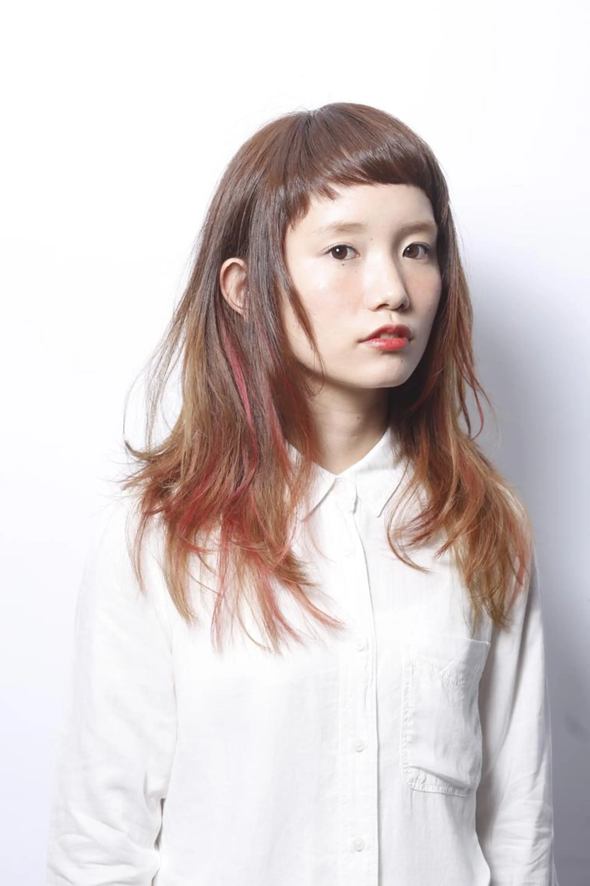 セミロング 若原 旭のヘアスタイル