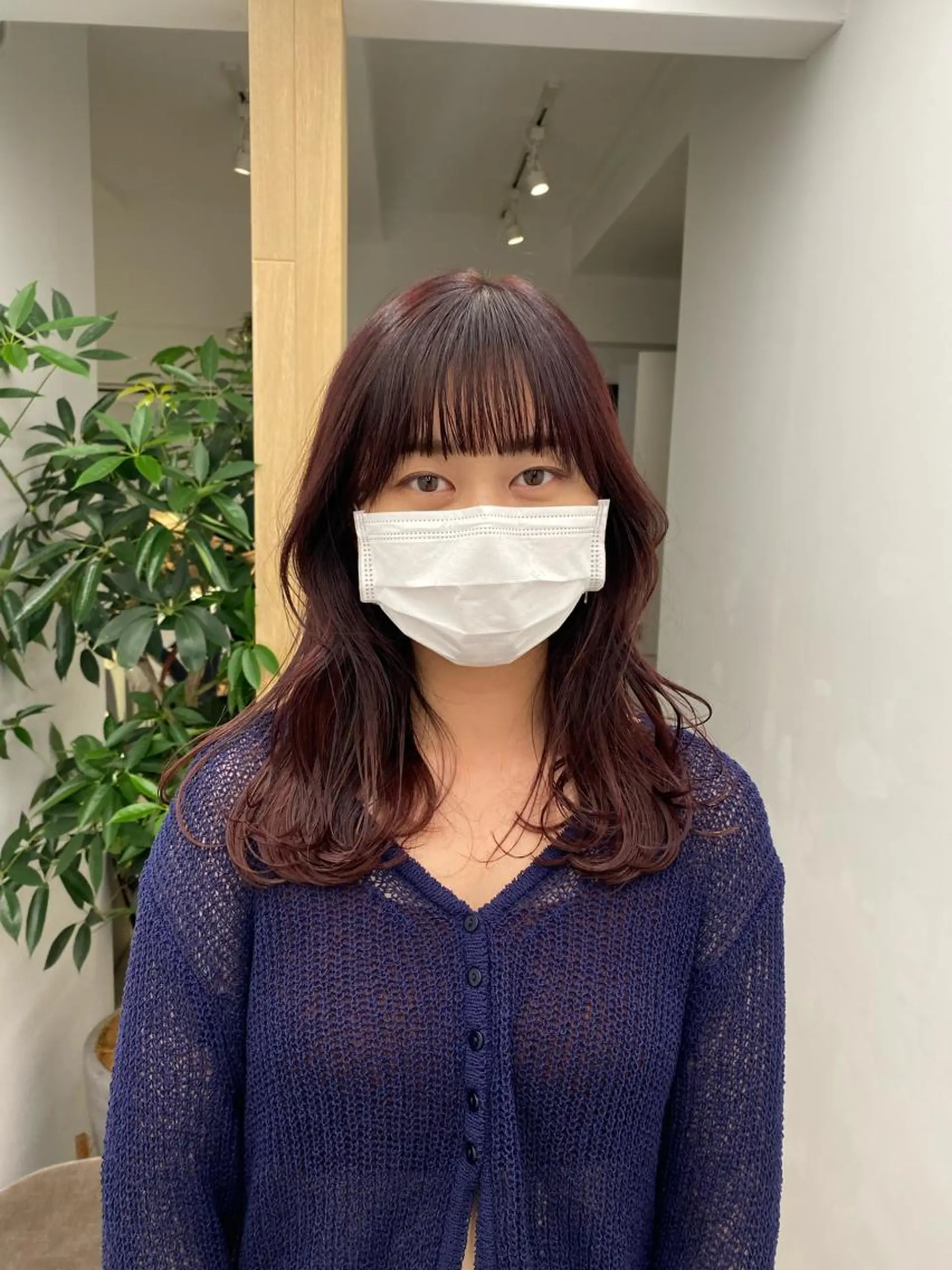 セミロング カラー レッドカラー Lomalia 🤍🫧/makoのヘアスタイル