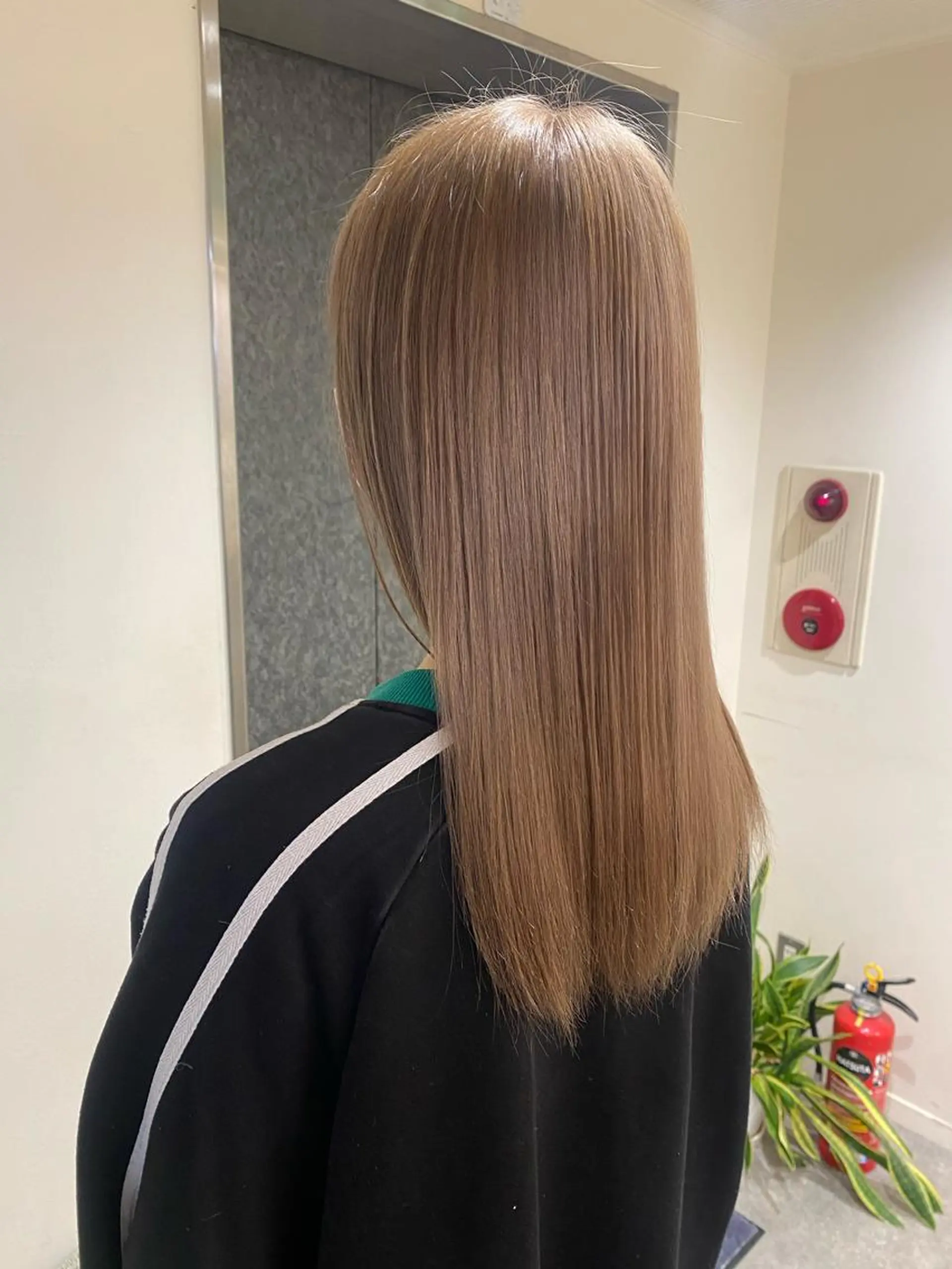 ミディアム カラー ヘアアレンジ ベージュカラー ブリーチ ハイトーンカラー ミルクティーベージュ ヘアカラー ボブ /ニュアンス/ satomi🧸💖のヘアスタイル