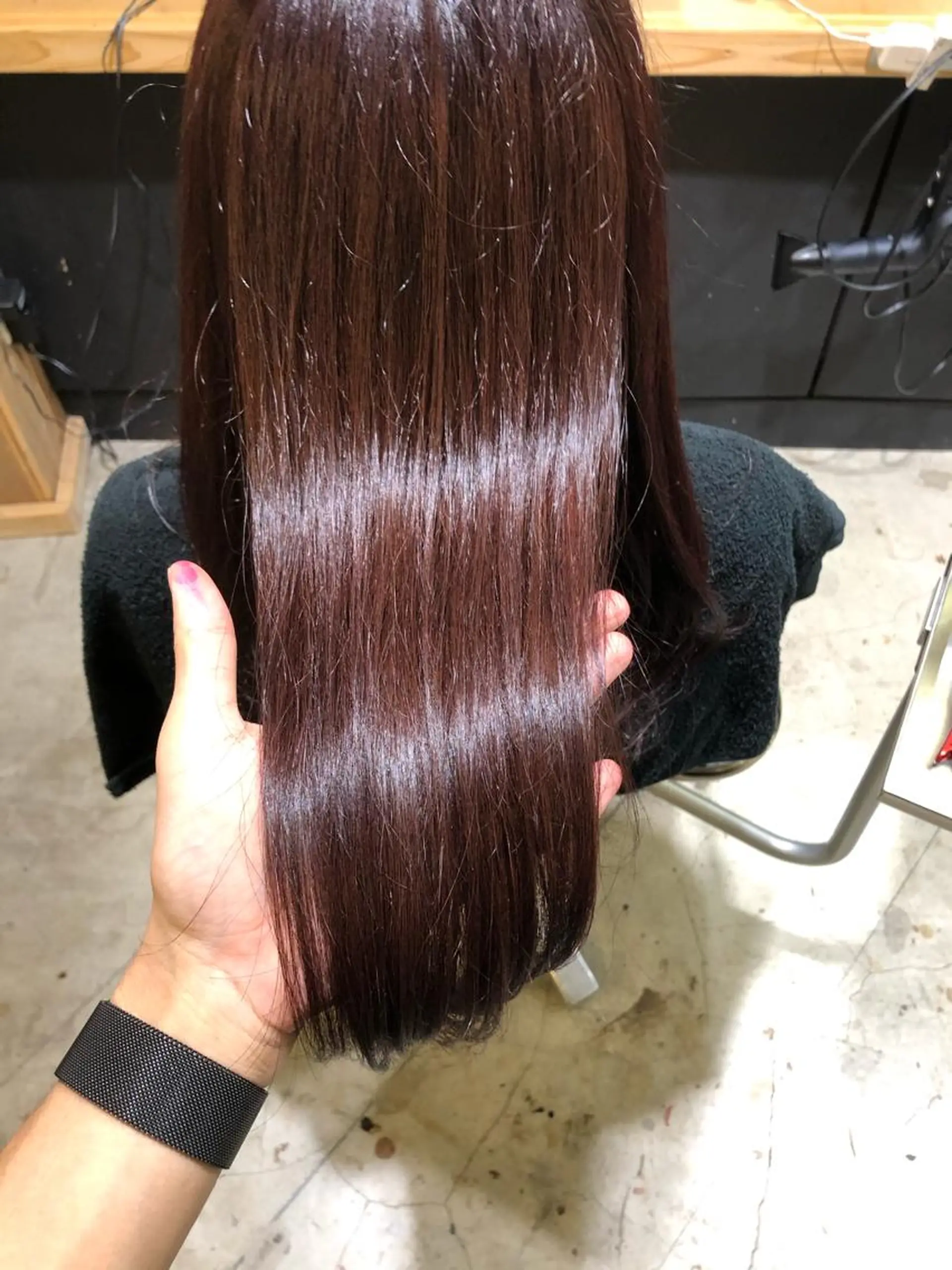 ロング カラー ピンクカラー バイオレットカラー ヘアカラー 舘野 太嘉宏のヘアスタイル