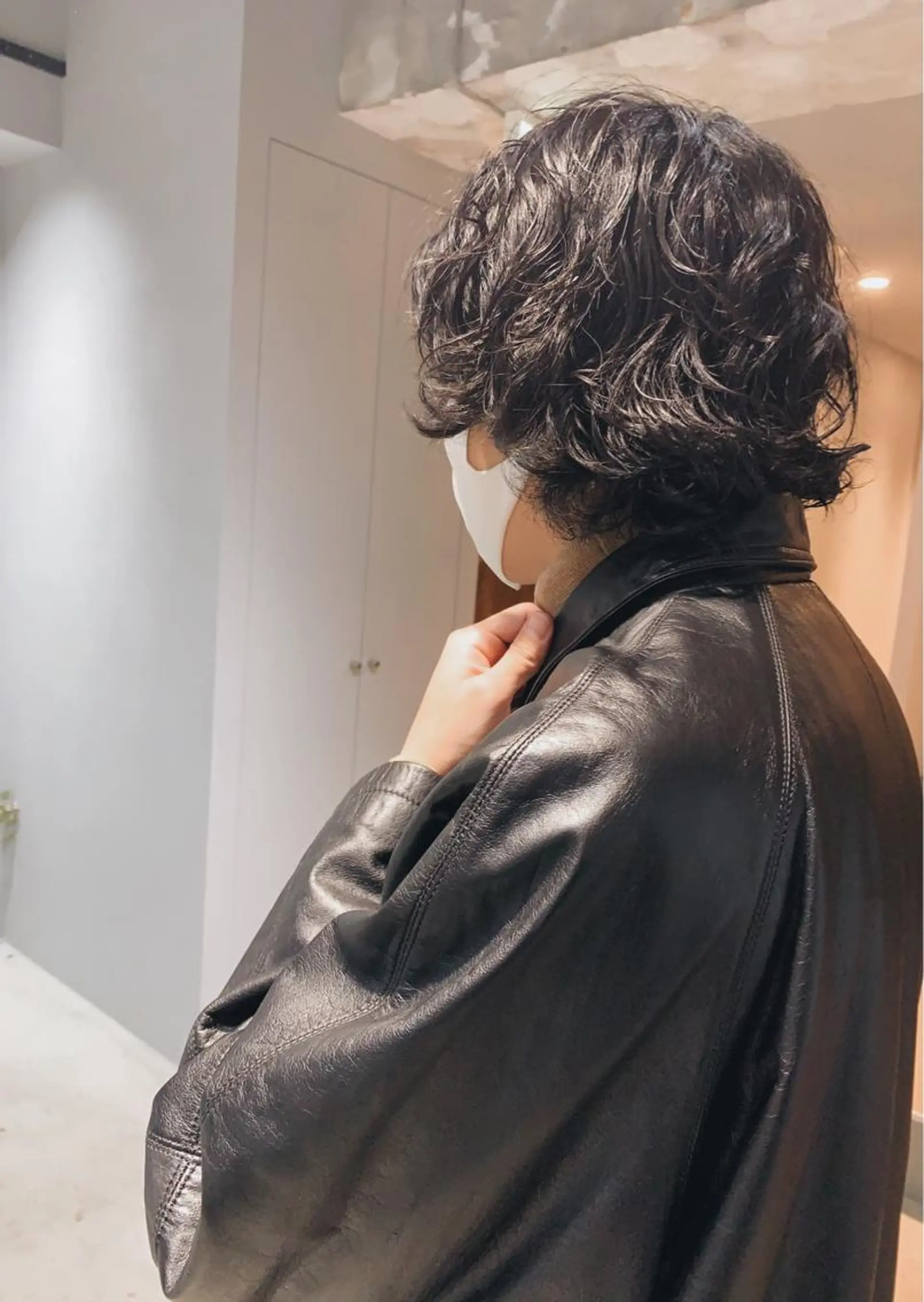 ショート カラー メンズ ボブパーマコテ巻き風 パーマNo1深江秀平のヘアスタイル