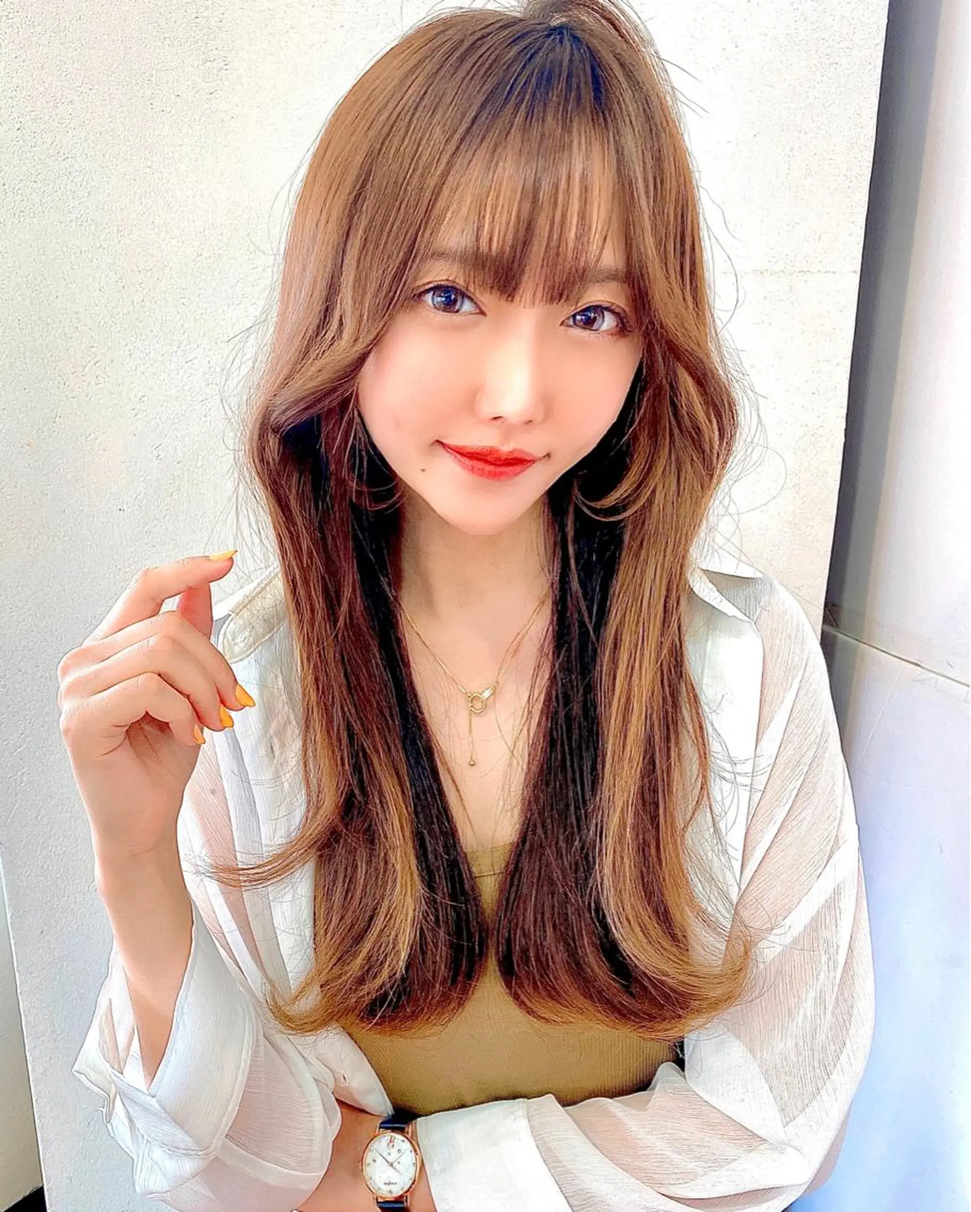 セミロング ボブ くびれヘア エギョモリ 韓国風ヘア レイヤーカット カット ヘアカラー トリートメント 大人可愛いレイヤー 大田のヘアスタイル