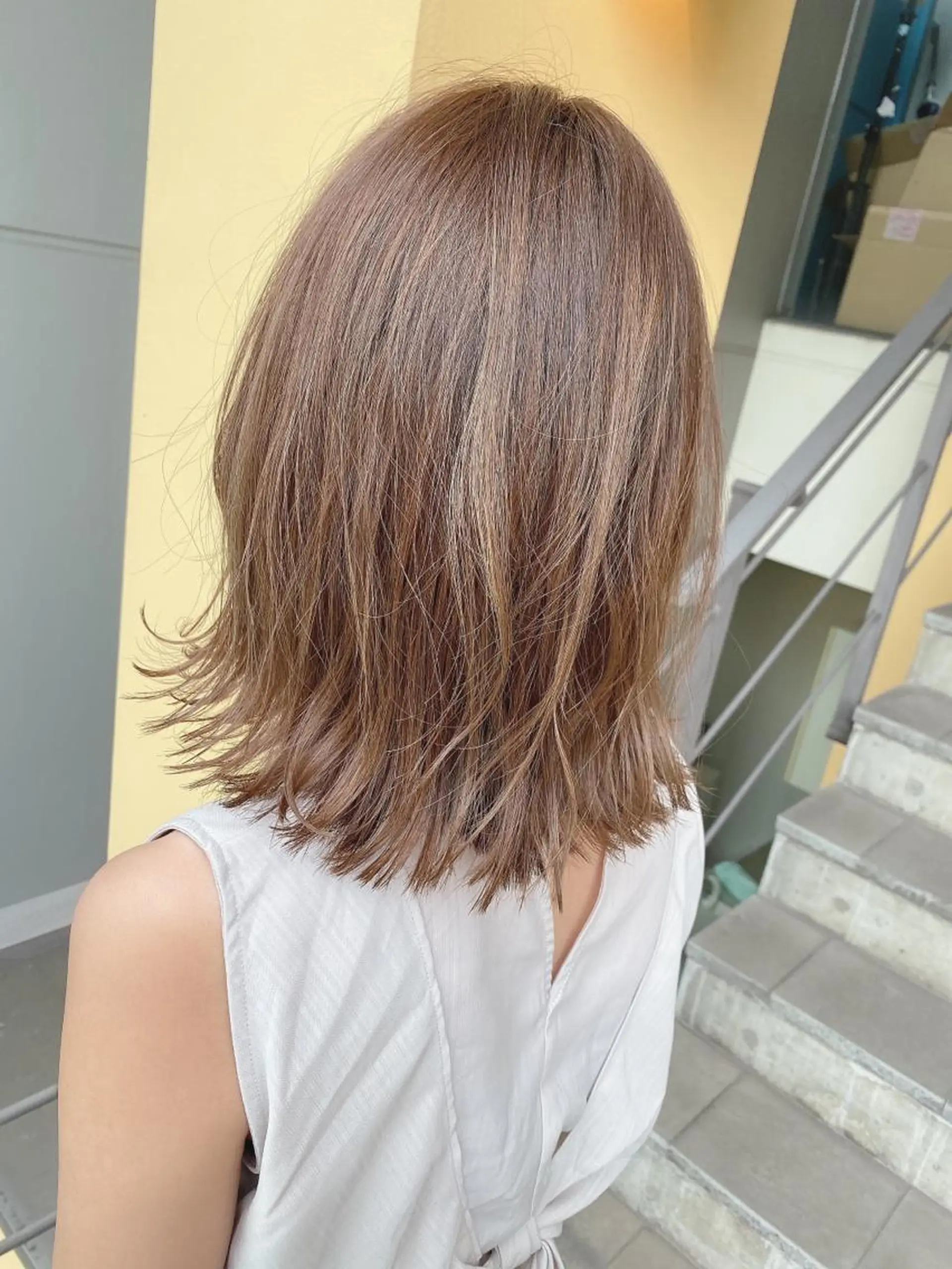 ミディアム カット ヘアカラー トリートメント 🌟モテ髪ショート 🌟店長　津賀涼のヘアスタイル