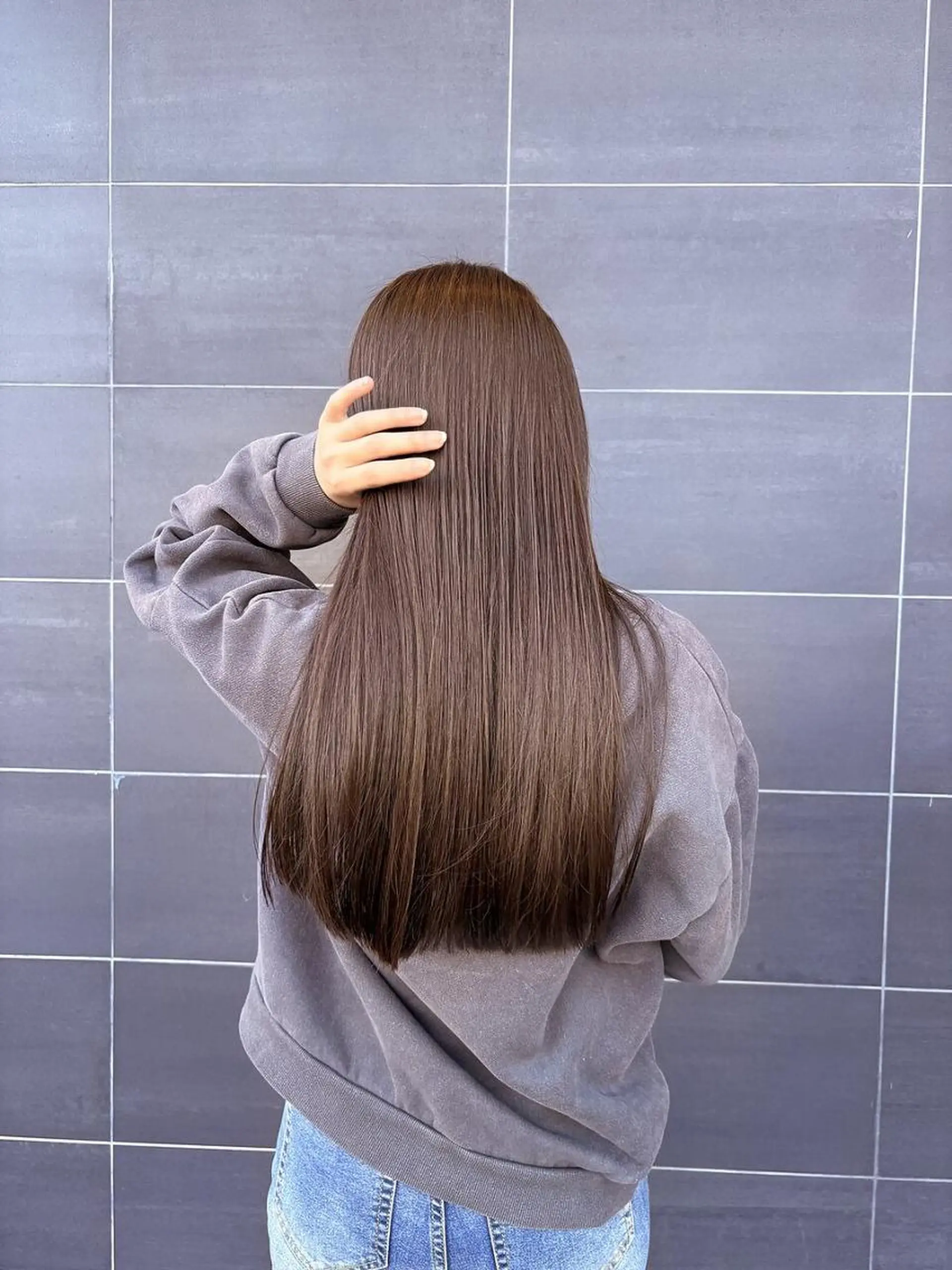 ロング カラー ヘアカラー トリートメント achieve tillのヘアスタイル