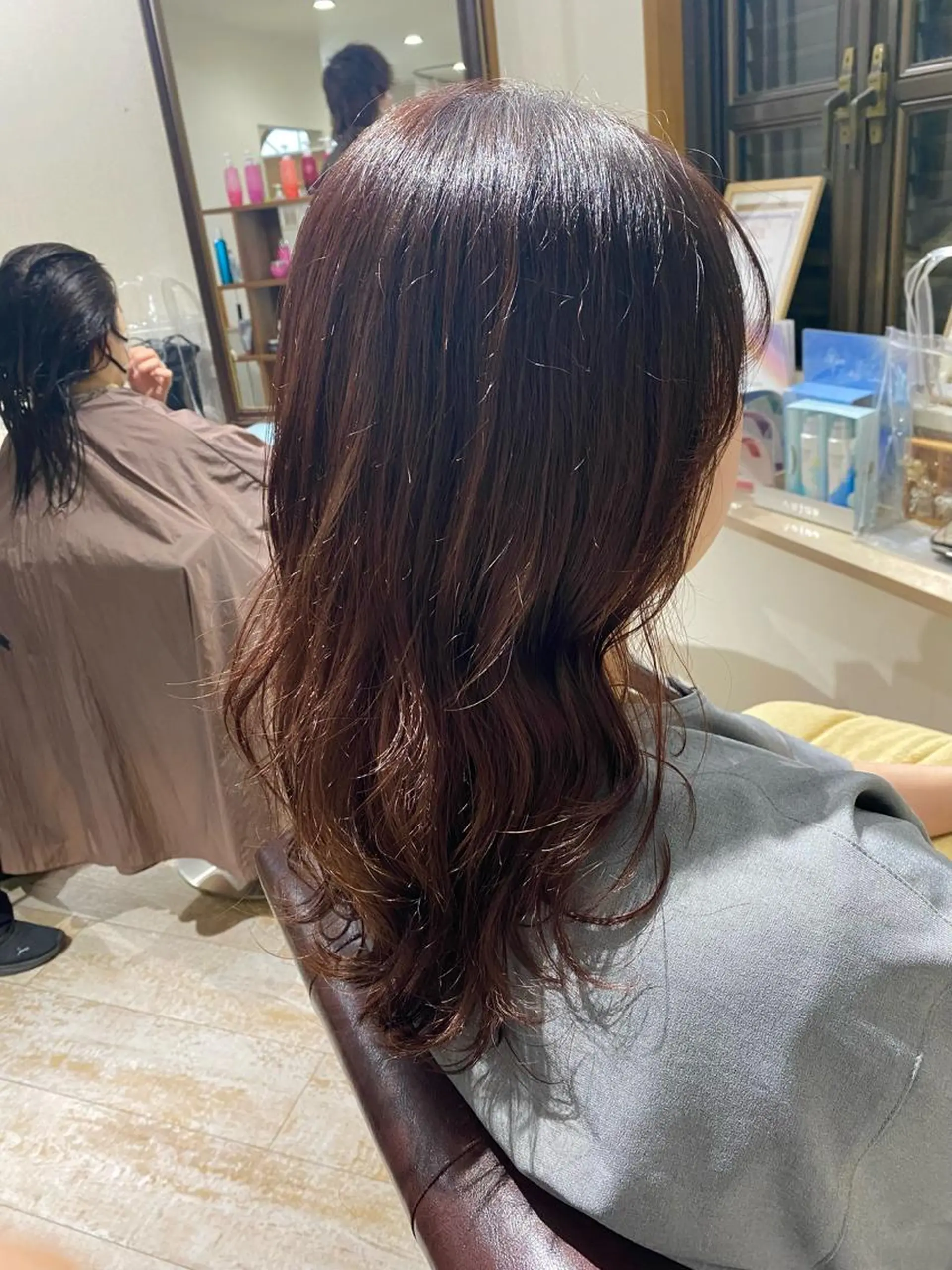 ミディアム カラー ブラウンカラー レッドカラー レッドブラウン 🌼アニヤ スズ🌼のヘアスタイル