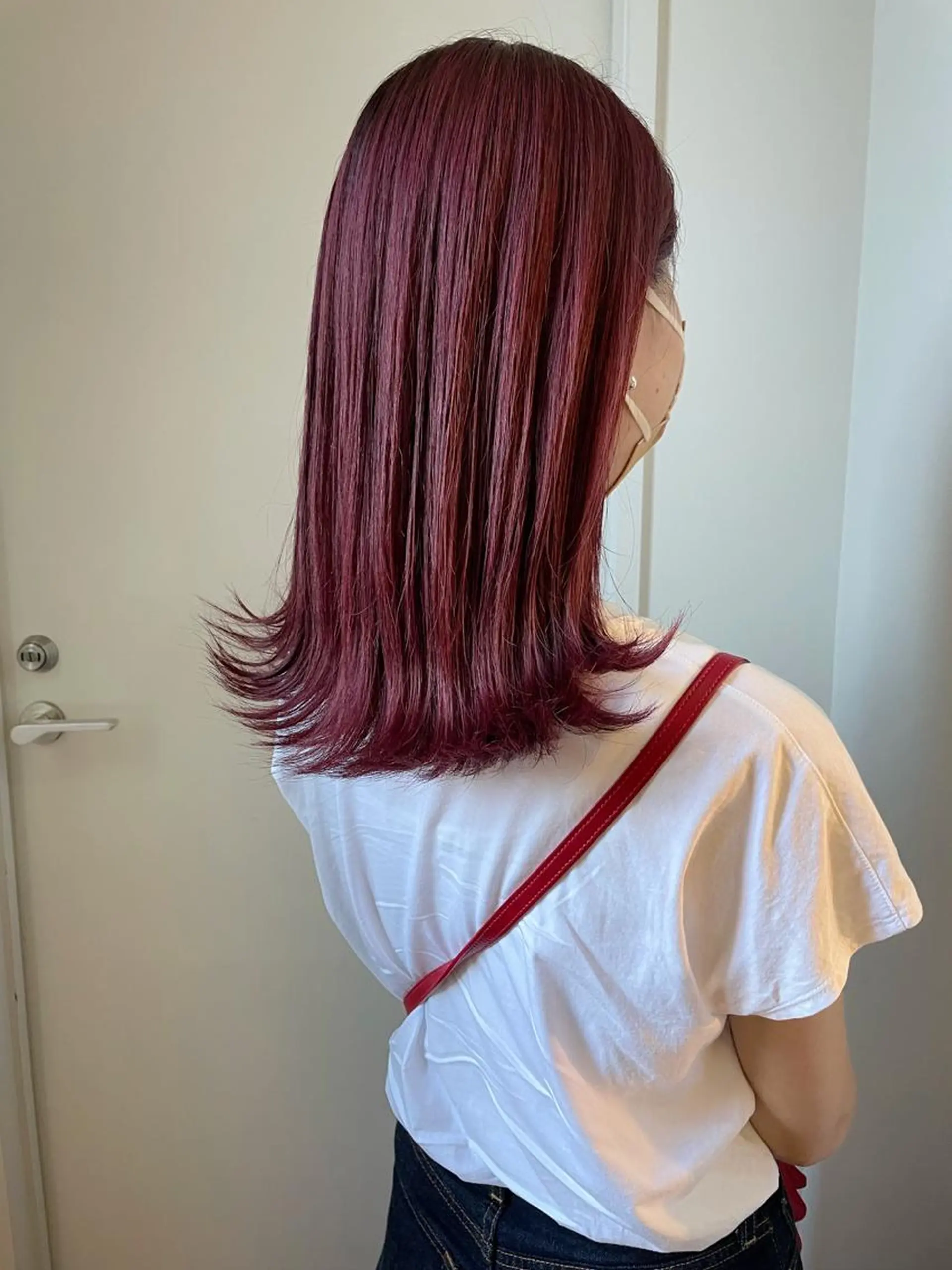 ミディアム カラー ピンクカラー カット ヘアカラー トリートメント 江上拓郎/ショート /酸性ストレートのヘアスタイル