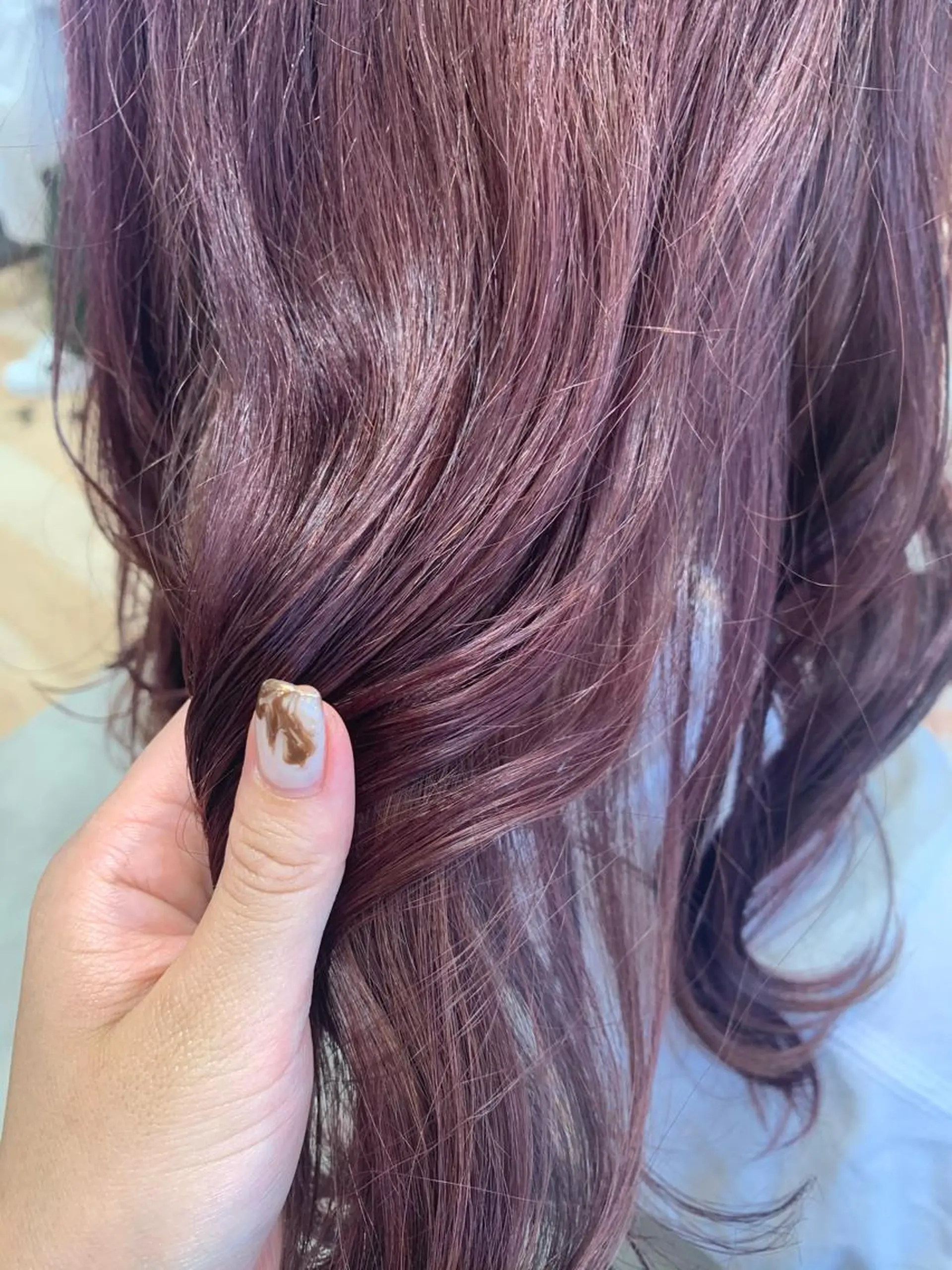 ミディアム カラー ピンクカラー 吉原 由菜のヘアスタイル