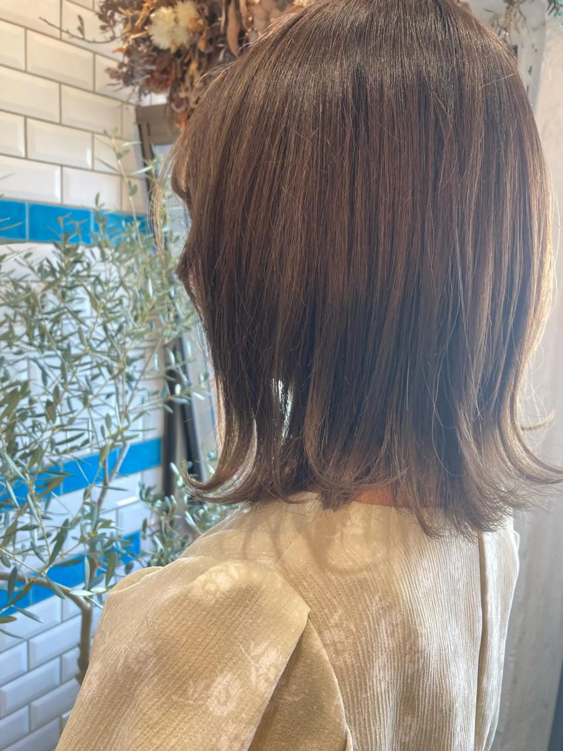 ミディアム カラー ベージュカラー レイヤー/前髪/ 韓国/CHIHIROのヘアスタイル
