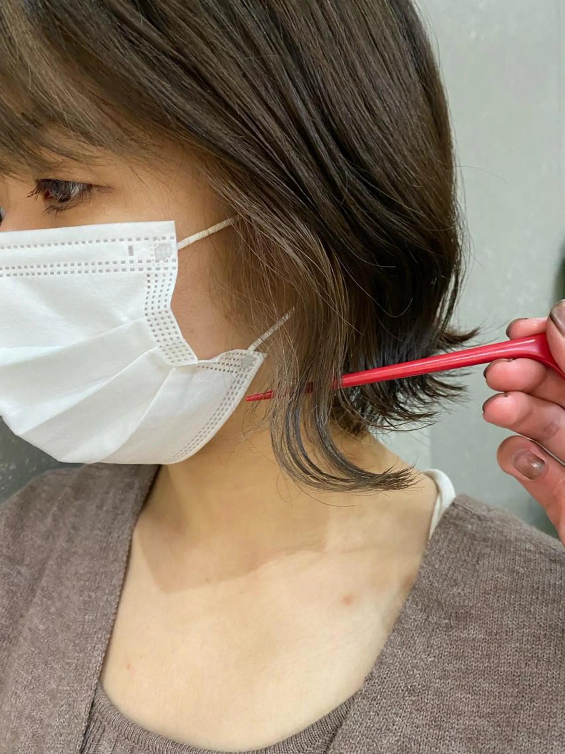 ショート カラー インナーカラー ボブ くびれヘア 渋谷/ボブ×髪質改善 輝来のヘアスタイル