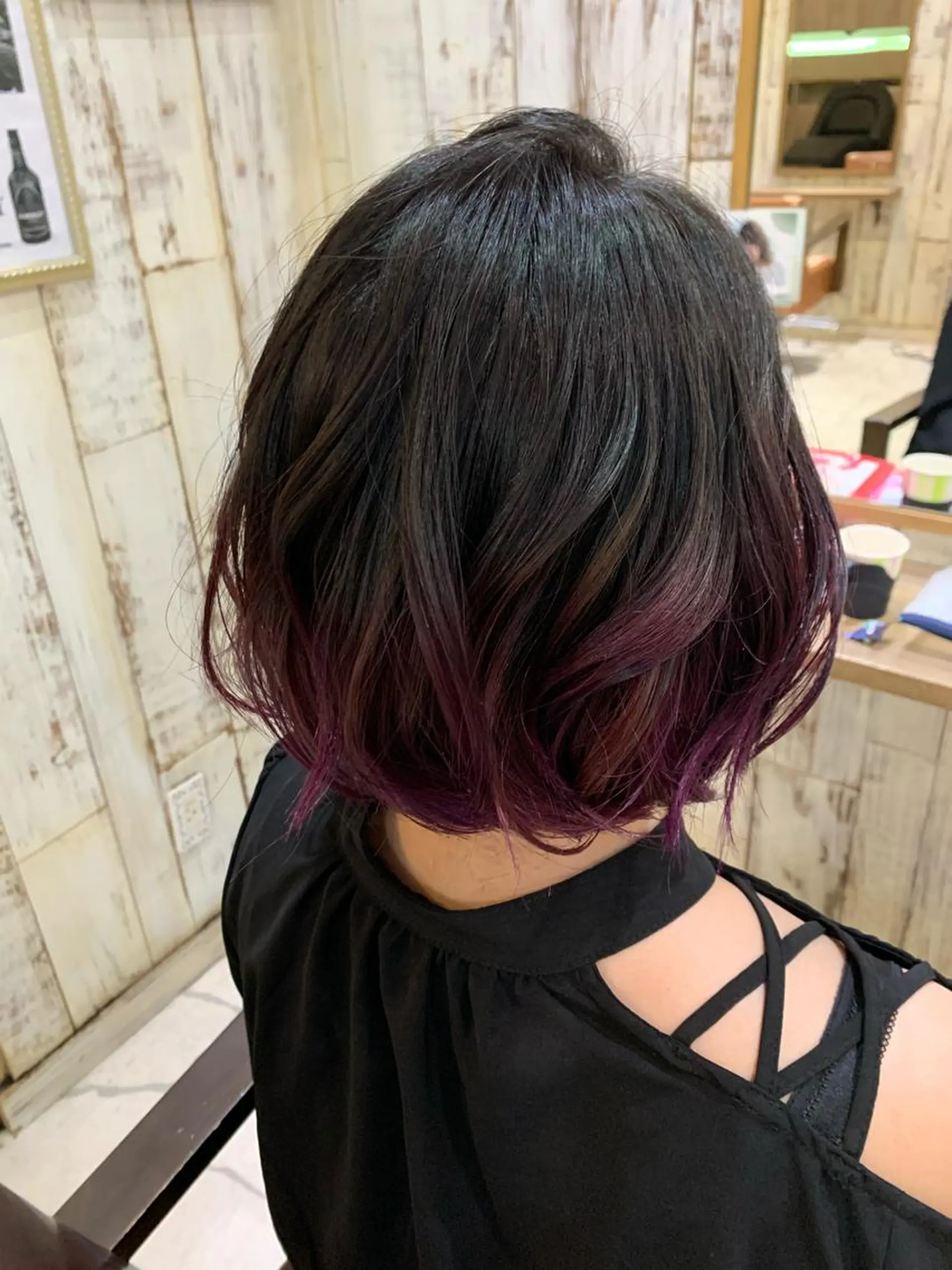 ショート カラー ヘアアレンジ グラデーションカラー パープルカラー VIM hairおもろまち店のヘアスタイル