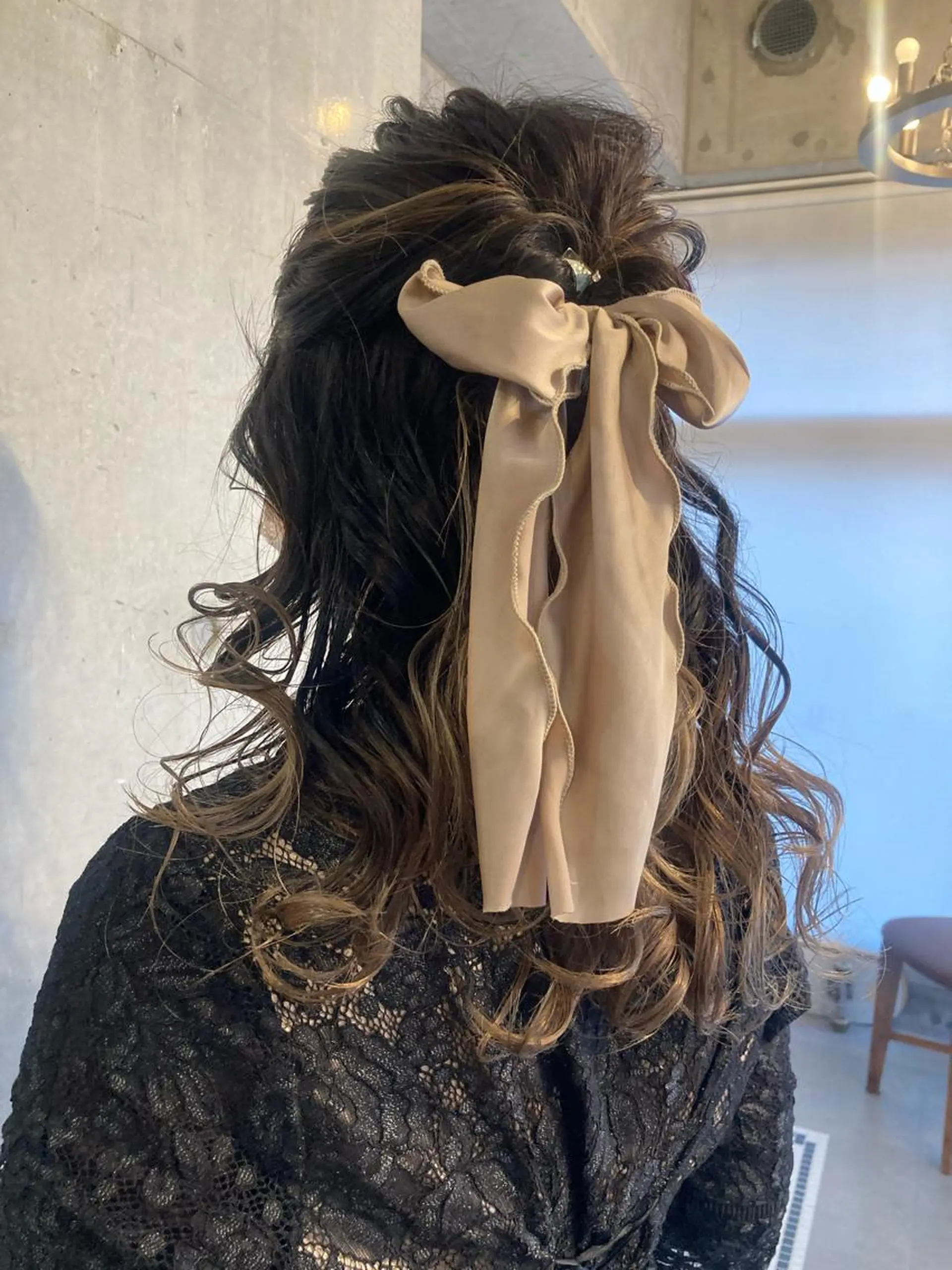 ミディアム ヘアアレンジ ヘアセット 横浜美容室／暖色系 michika🌹のヘアスタイル