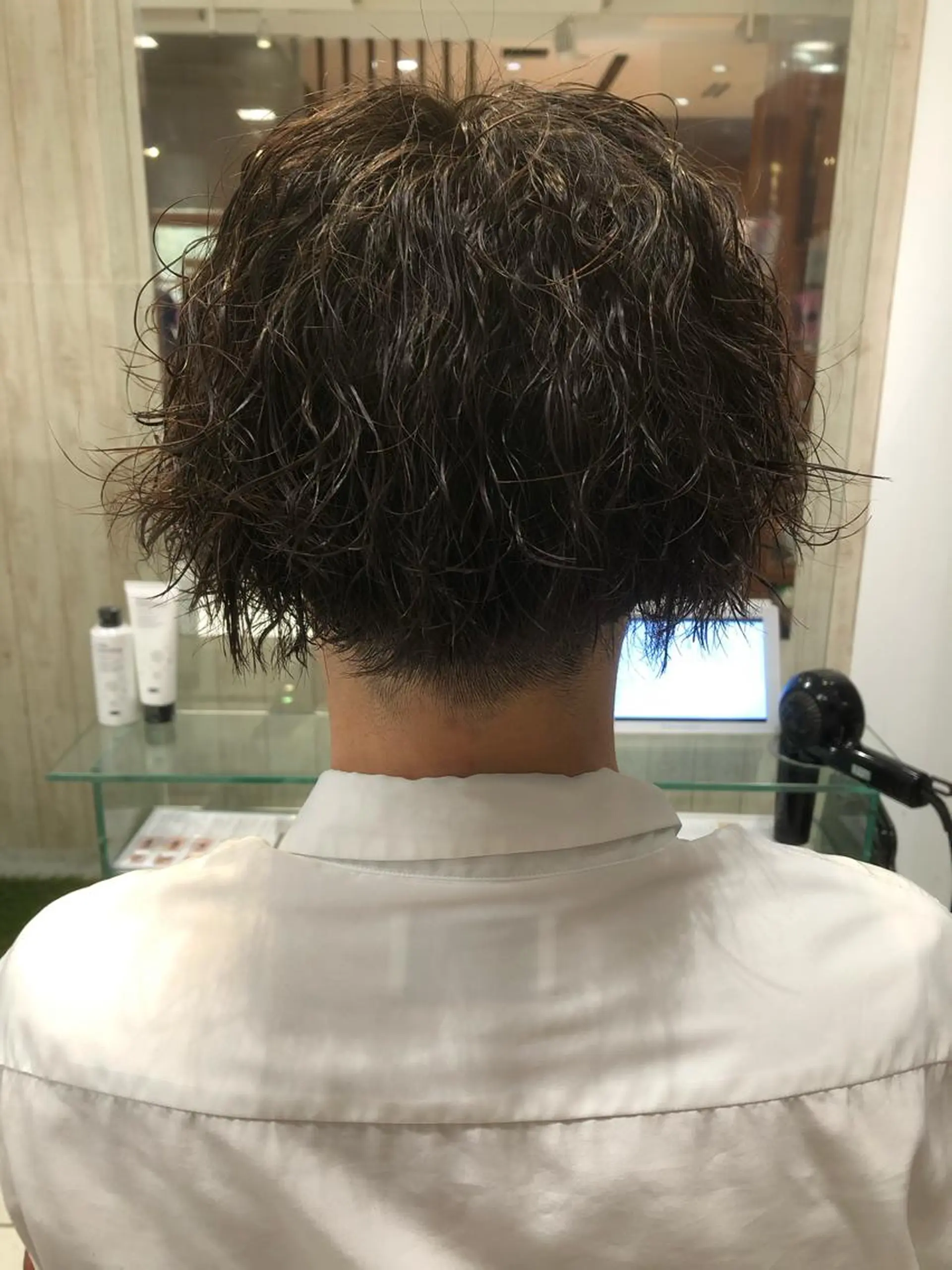 ミディアム メンズ カット パーマ 田邉 知樹のヘアスタイル