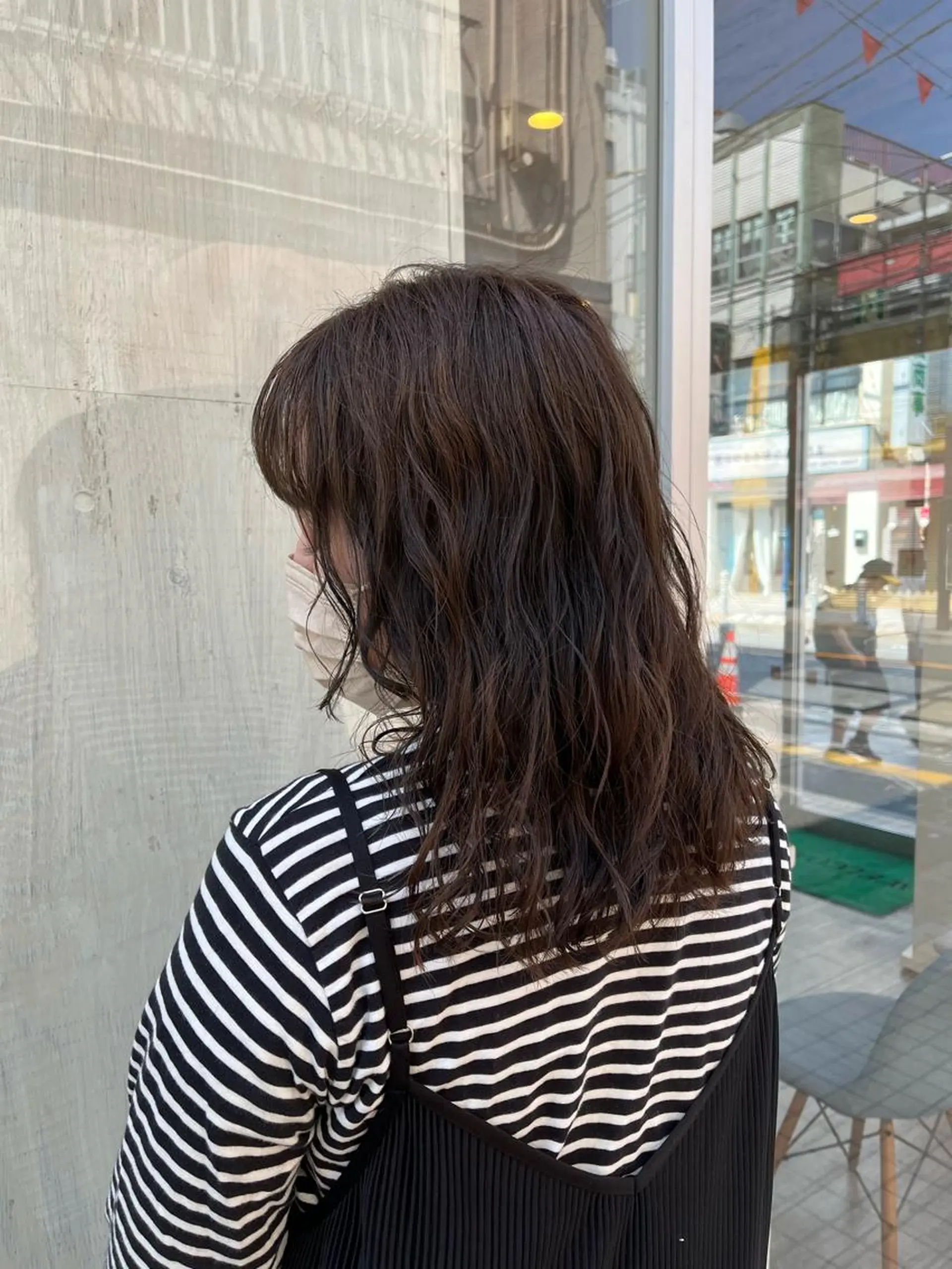 セミロング カラー ベージュカラー オリーブベージュ カット パーマ 🤍🌫️諸里 ひよ🌫️🤍のヘアスタイル