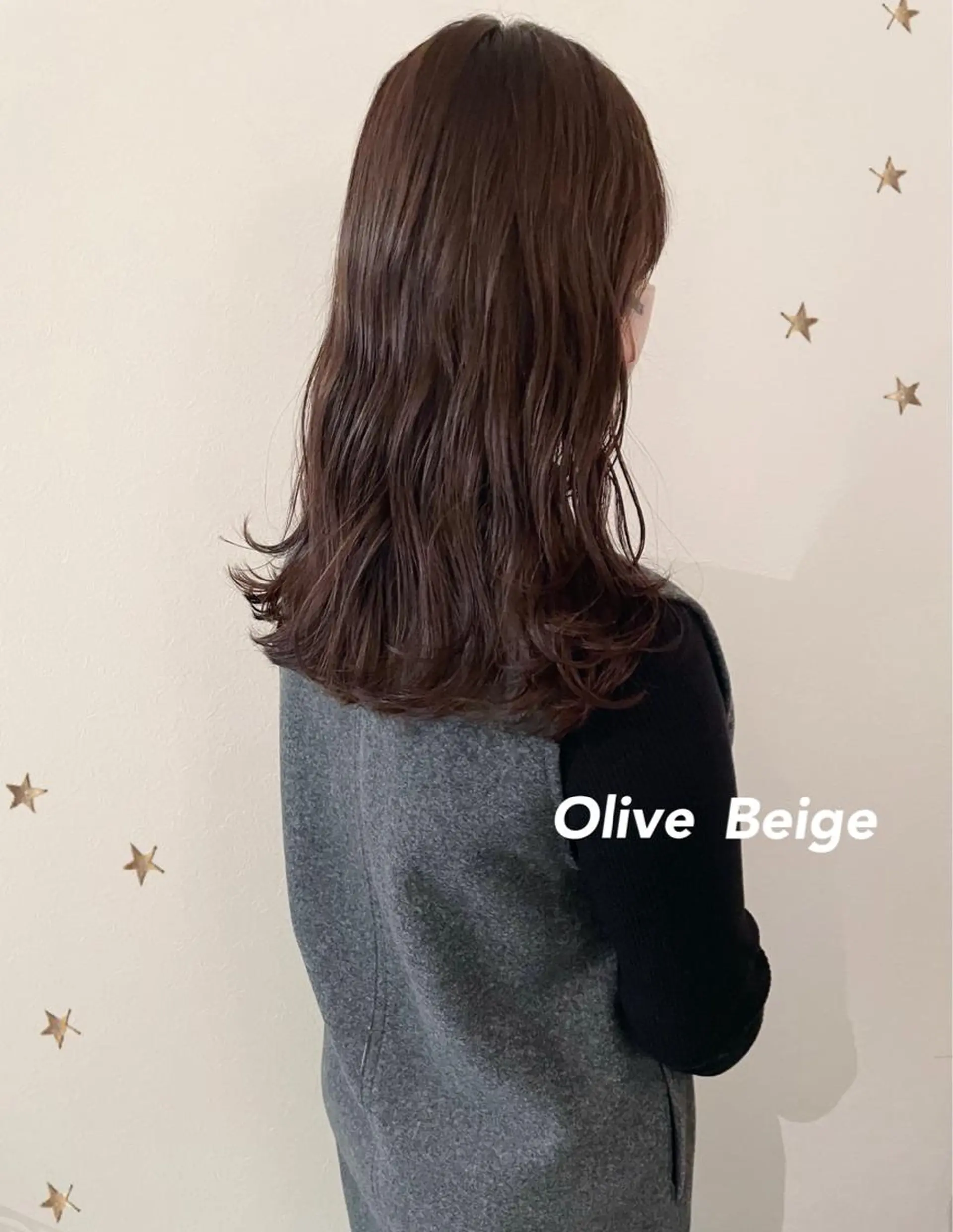 ミディアム カラー カット ヘアカラー 市川 千夏のヘアスタイル