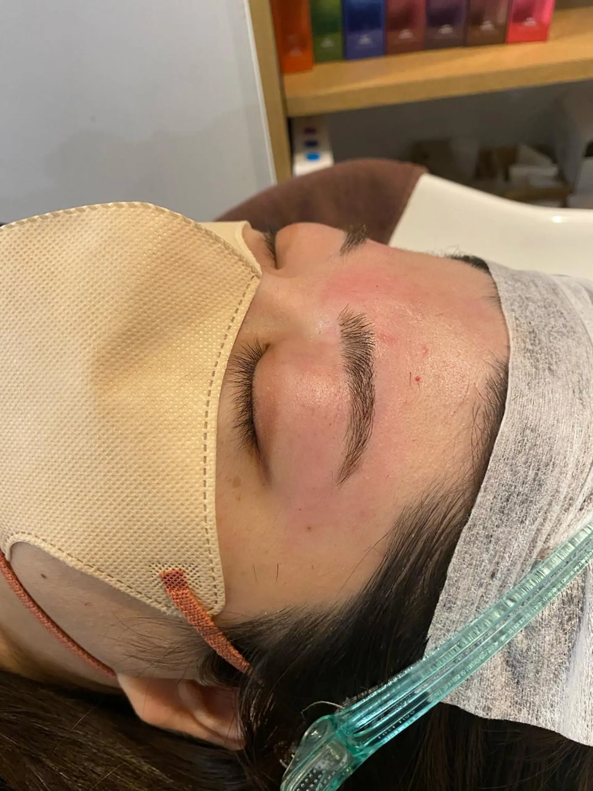 アイブロウ 縮毛矯正 山﨑 燦人のヘアスタイル