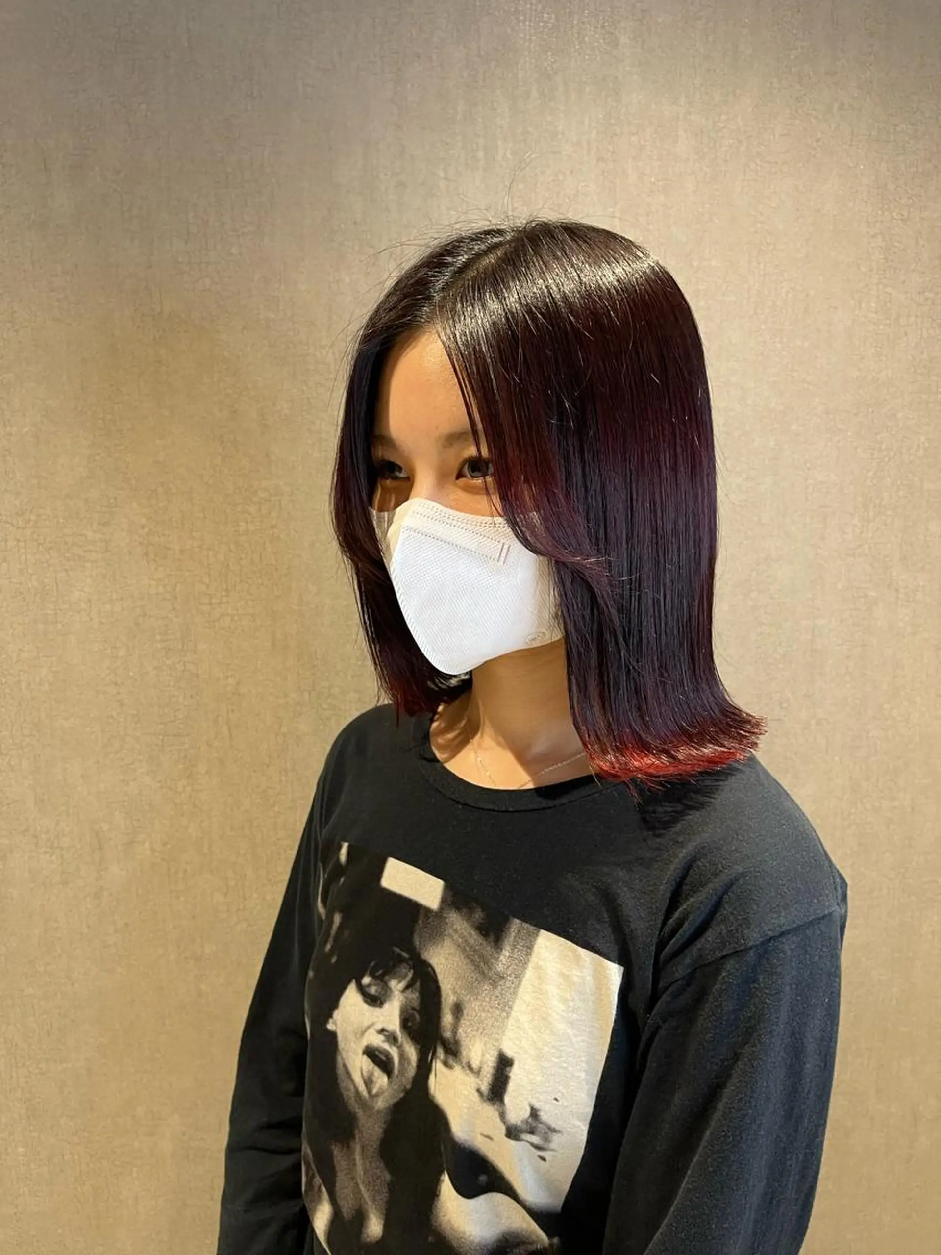 ミディアム カラー レッドカラー ヘアカラー トリートメント 透明感カラー/艶髪/ エクステ/HIROのヘアスタイル