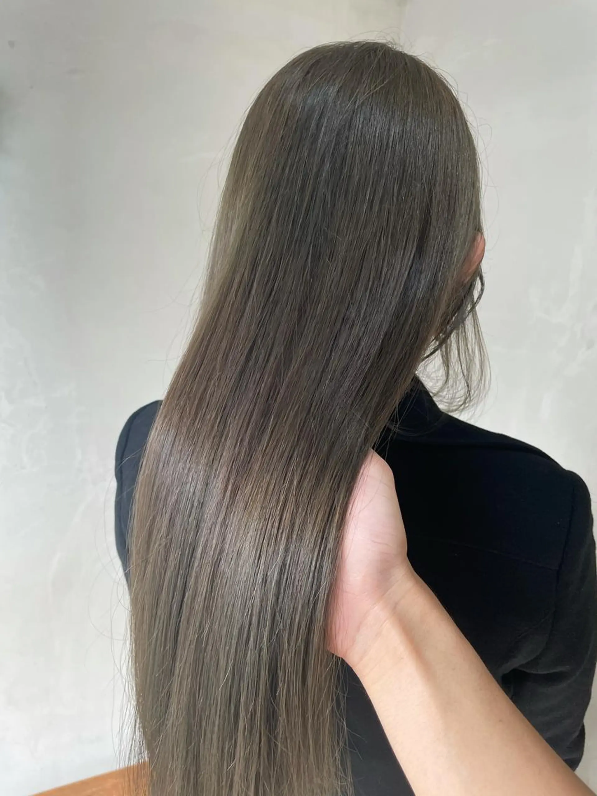 セミロング パーマ 縮毛矯正 トリートメント ヘアセット 新宿/韓国ヘア/ 髪質改善ストレートのヘアスタイル